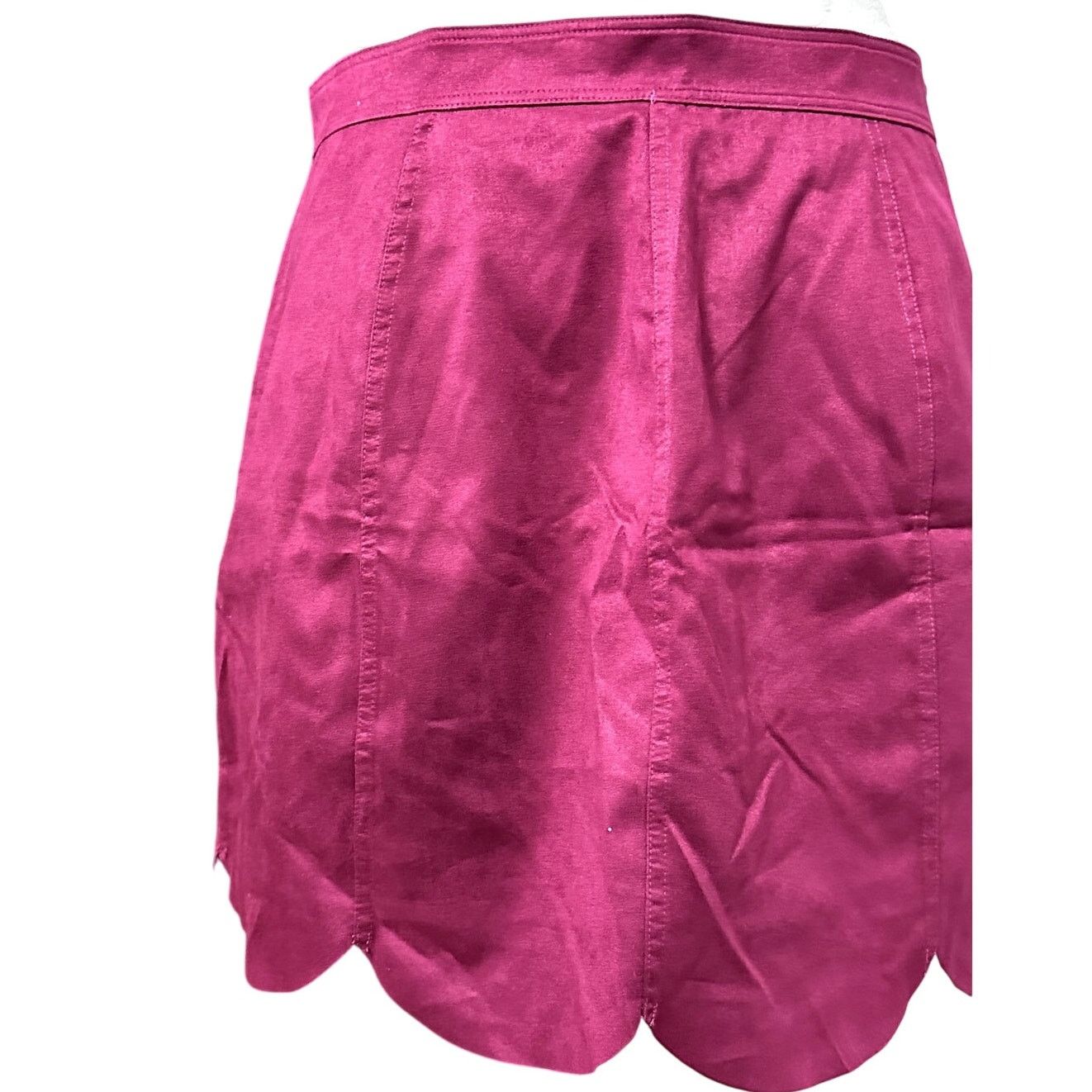 Other Red Camel A-Line Mini Skirt Scalloped Hem Retro Red W US XS Size 26" / US 2 / IT 38 - 6 Thumbnail