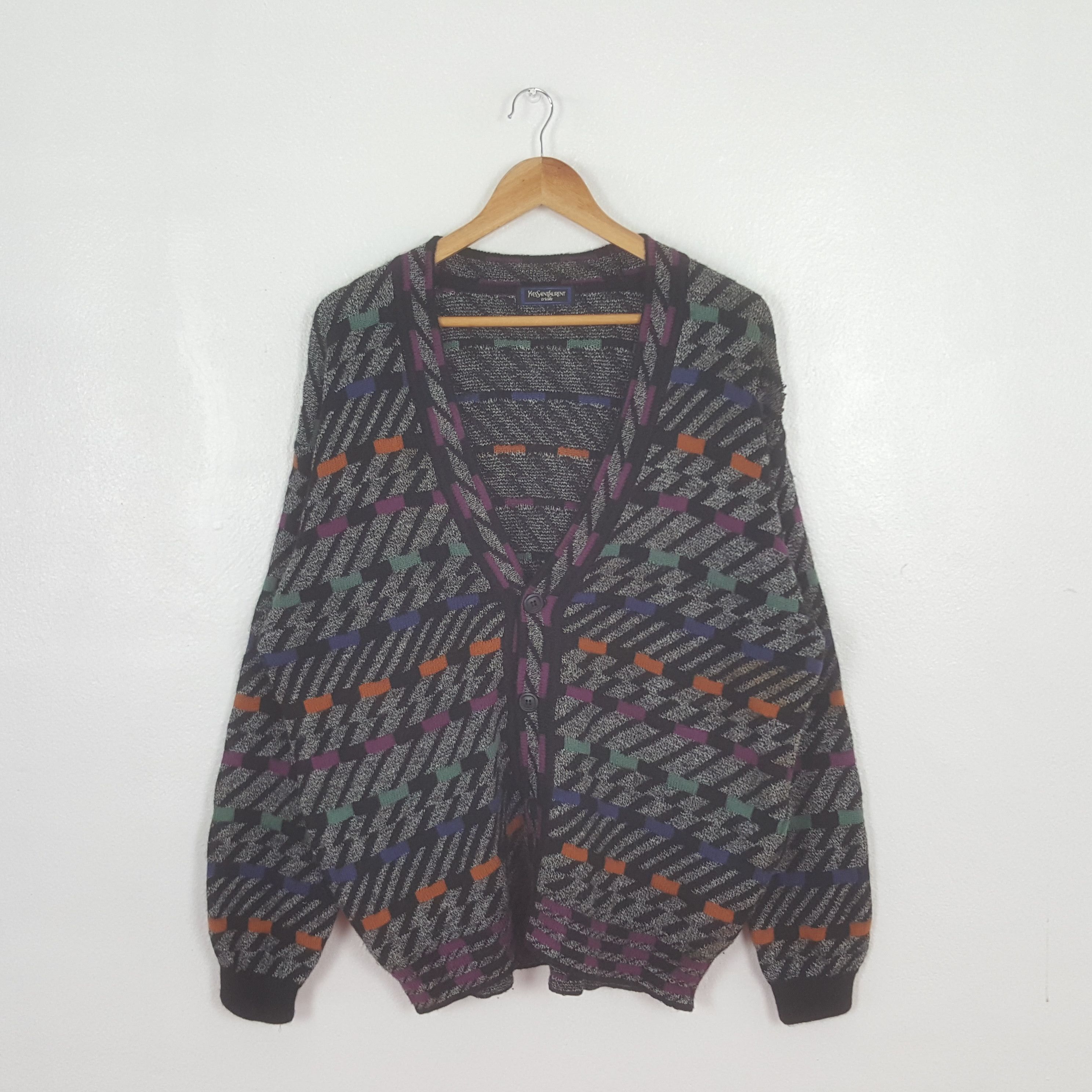 Yves Saint Laurent Vintage Yves Saint Laurent Designer Cardigan C321N16 Size US L / EU 52-54 / 3 - 1 Thumbnail