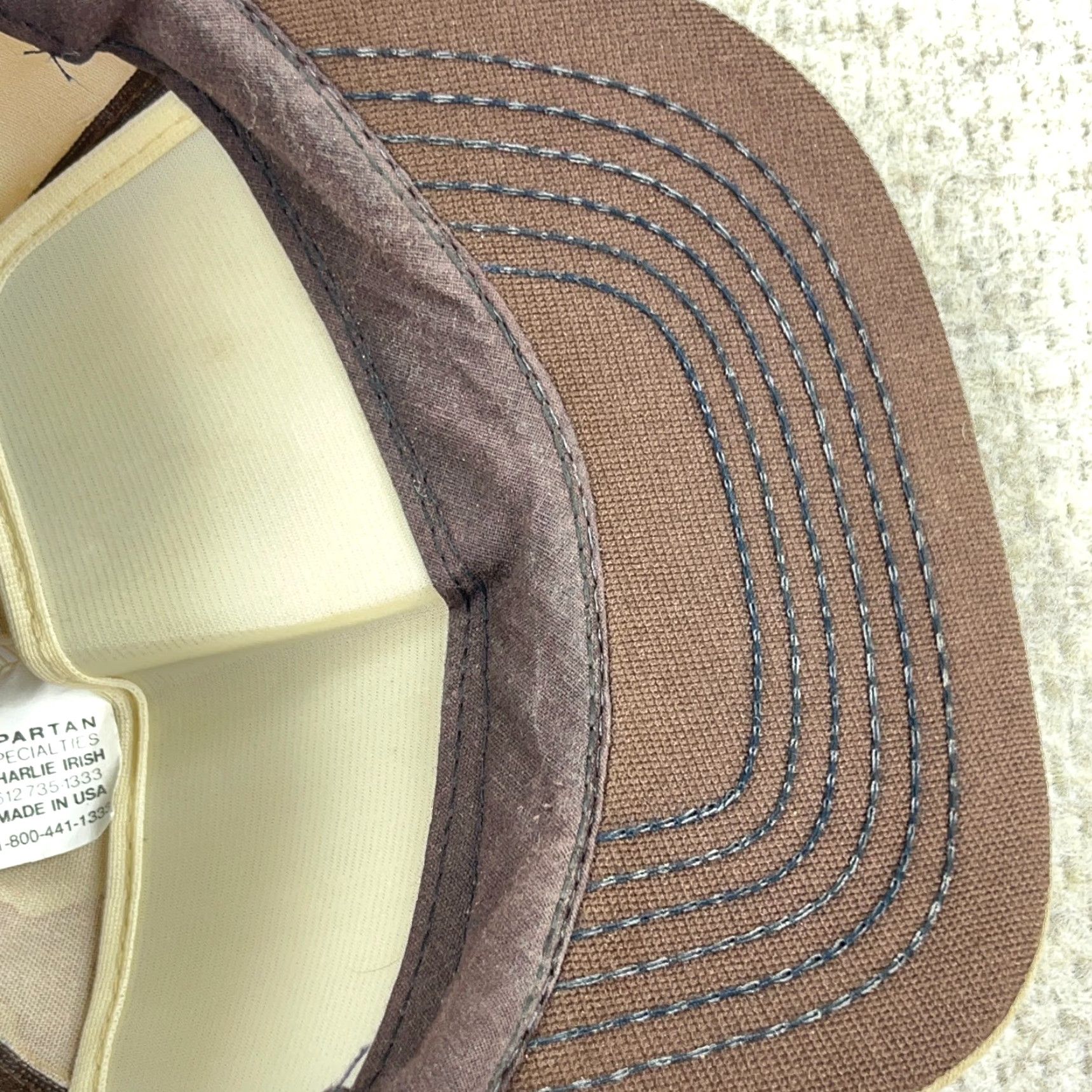 Vintage VINTAGE Desert Storm Hat Cap Snapback Brown Bubble Desert Camo 90s 1991 Trucker Size ONE SIZE - 5 Thumbnail
