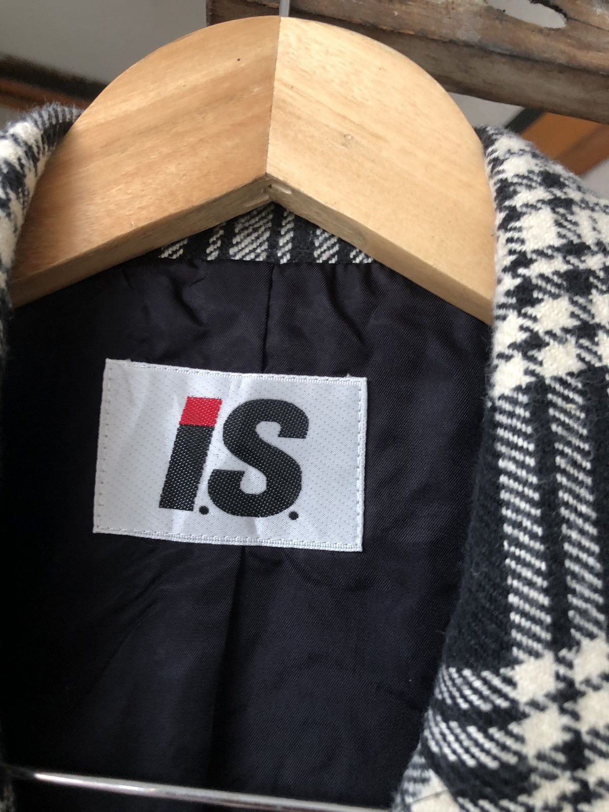 Issey Miyake Vintage Issey Miyake IS Cotton Checked Coat Jacket Size M / US 6-8 / IT 42-44 - 17 Thumbnail