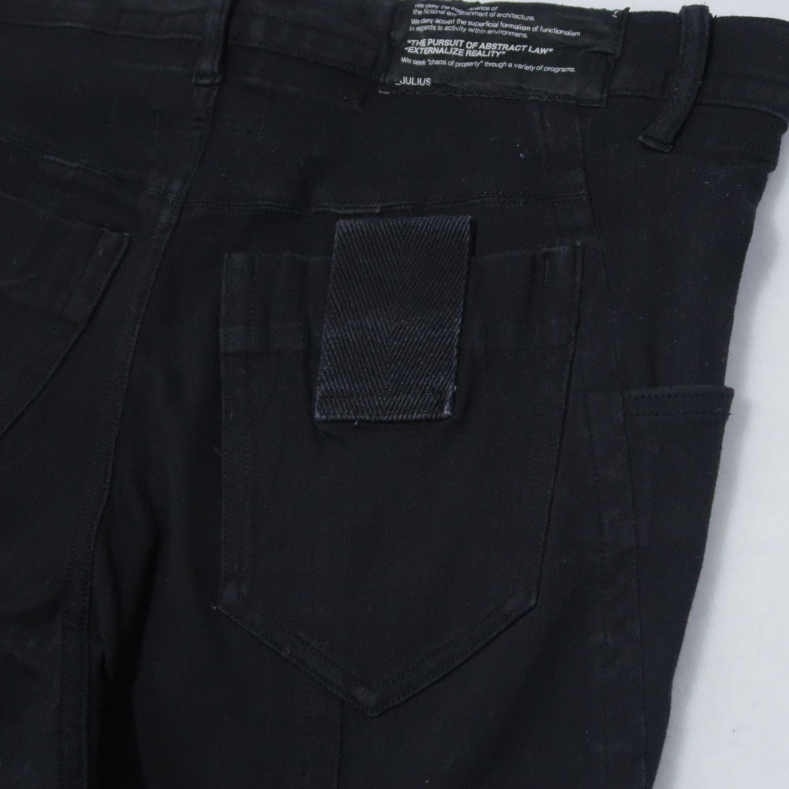 Julius Julius SS14 "Ghost" Spiral Cut Denim Black Size US 34 / EU 50 - 5 Thumbnail