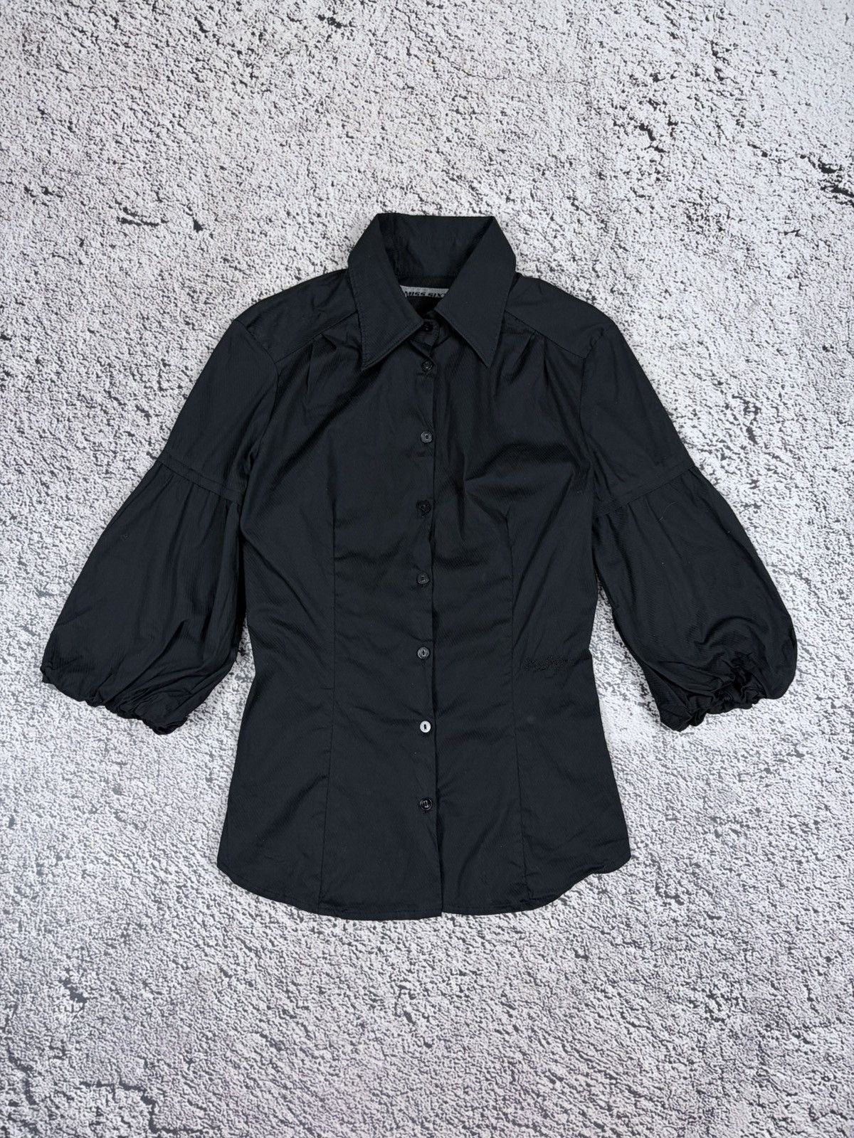 Miss Sixty Archive Miss Sixty Y2K Office Siren Black Puff Sleeve Shirt Size M / US 6-8 / IT 42-44 - 1 Thumbnail