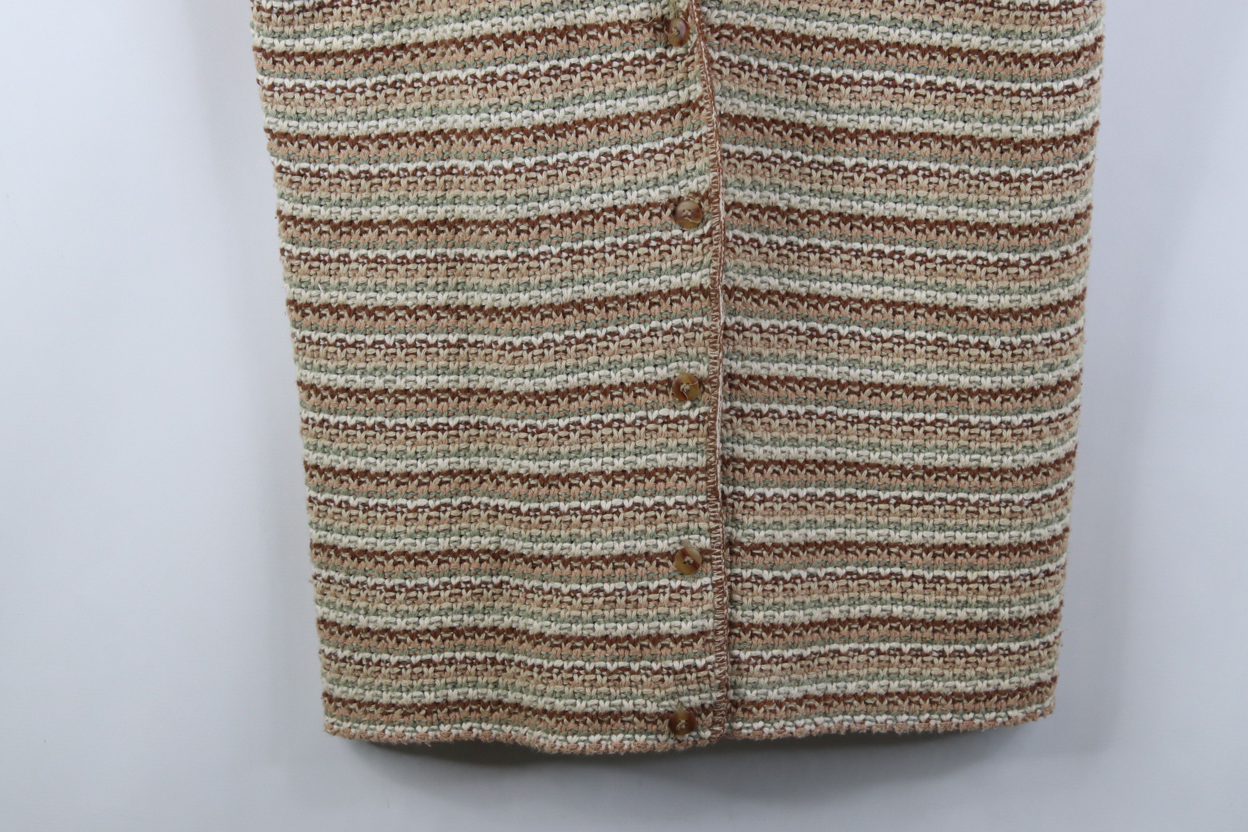 Vintage Vintage 90s Streetwear Tone Striped Knit Sweater Vest USA Size XL / US 12-14 / IT 48-50 - 3 Thumbnail