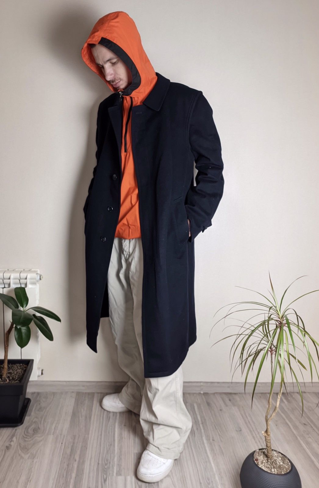 image of Salko 70-80S Vintage Alpaca Wool Coat Jacket Austria in Grey, Men's (Size Large)