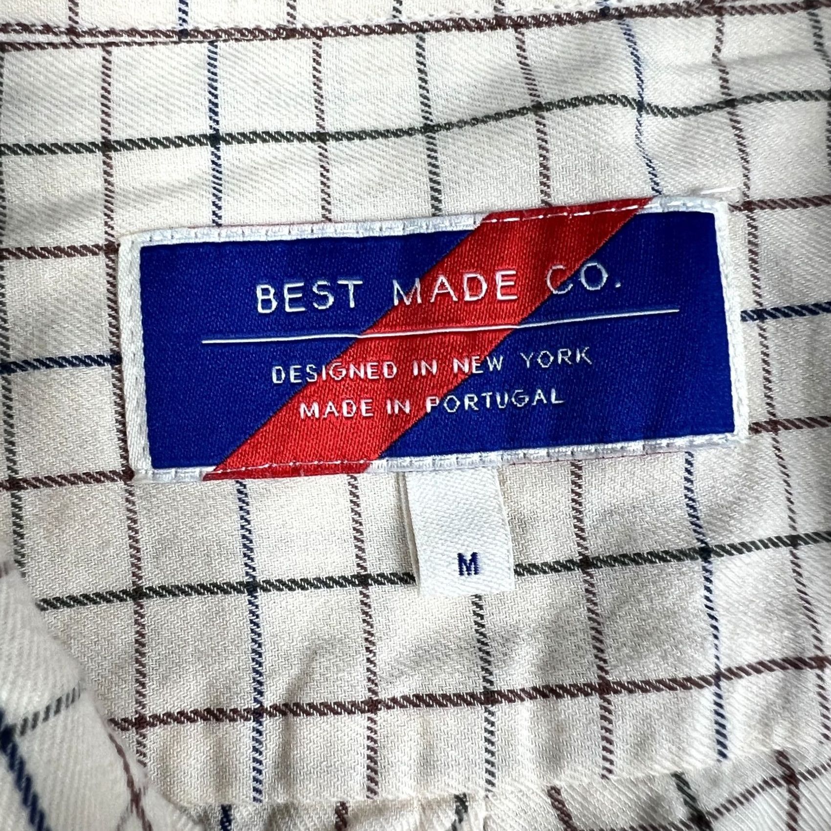 CO Best Made Co Button-Up Shirt Flannel Long Sleeve Mens Medium Beige Plaid Cotton Shirt Casual Outdoor Vintage? Size US M / EU 48-50 / 2 - 3 Thumbnail