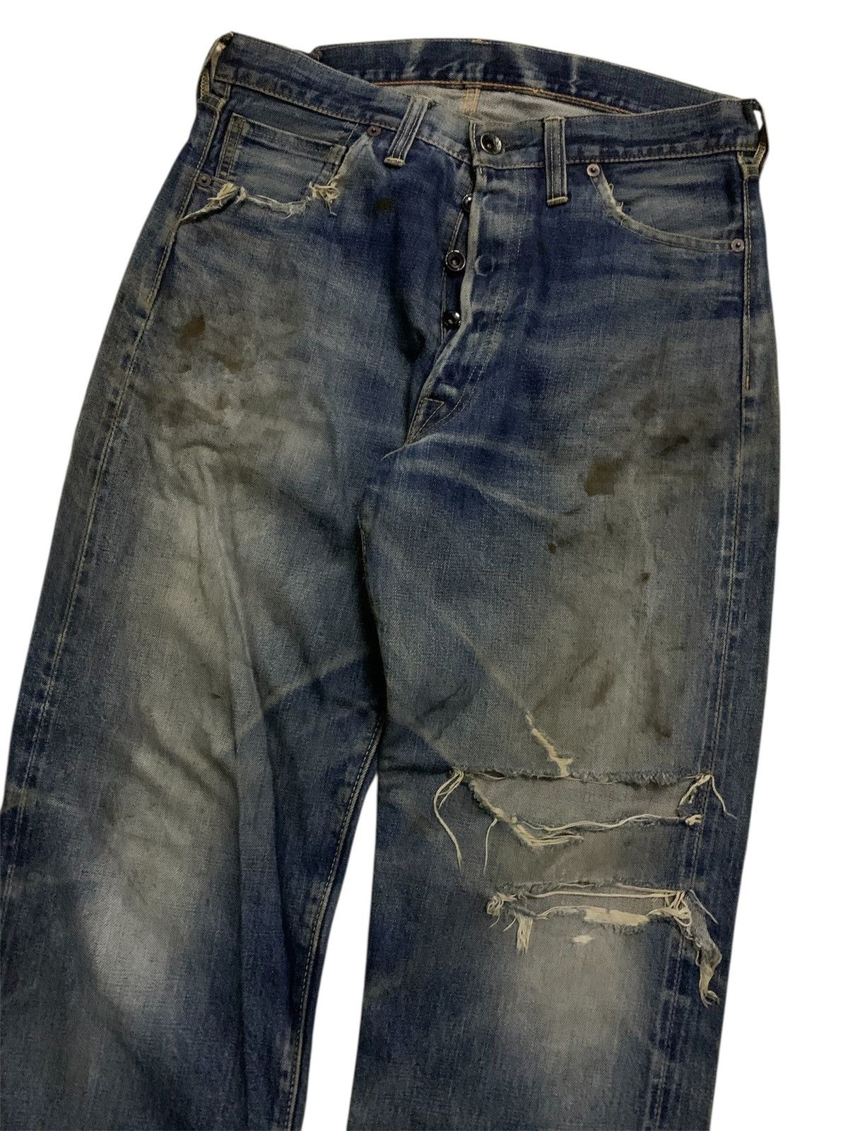 The Real McCoy's Vintage Selvedge Japan Distressed Denim Size US 31 - 2 Thumbnail
