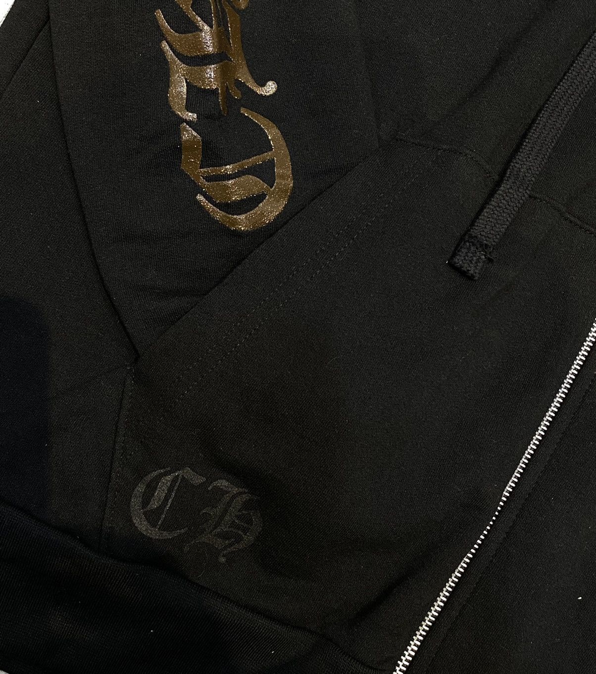 Chrome Hearts CHROME HEARTS Vertical Logo Glitter Zip Hoodie black Size US M / EU 48-50 / 2 - 6 Thumbnail