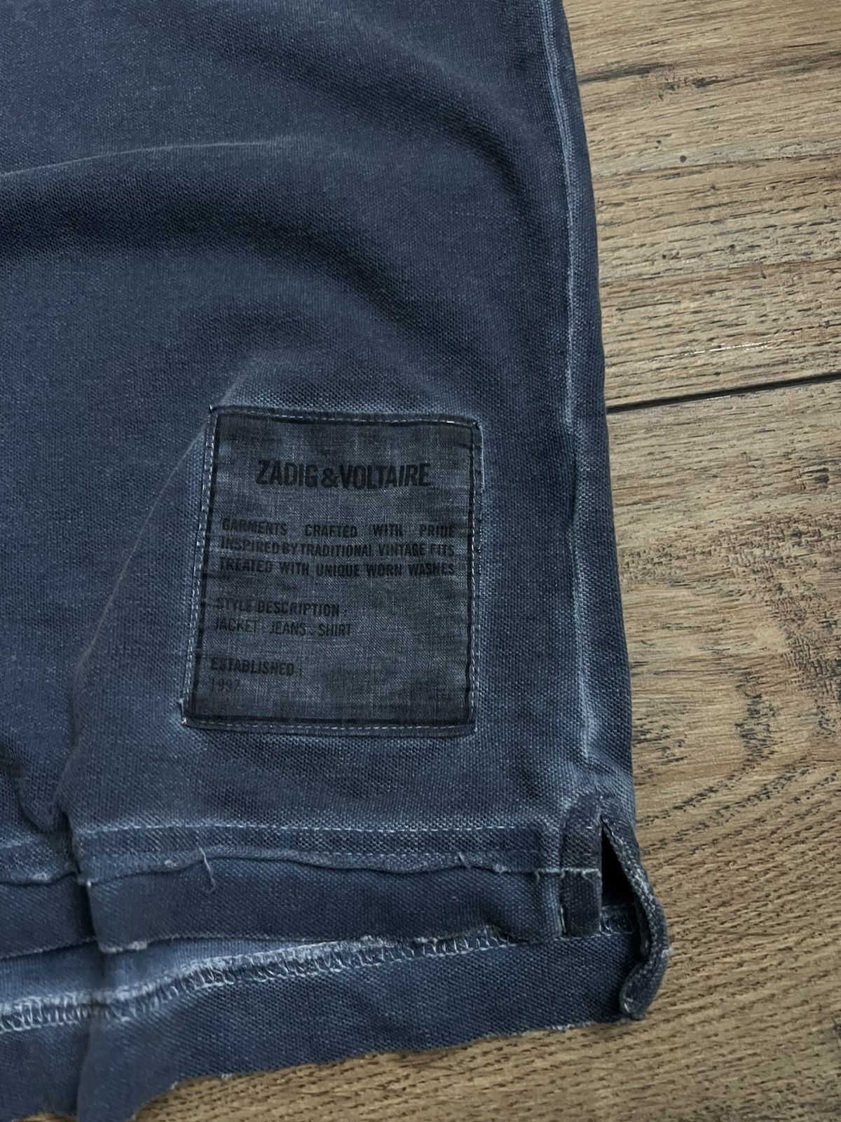 Zadig & Voltaire Zadig & Voltaire Rare Washed Polo Shirt Size US M / EU 48-50 / 2 - 4 Thumbnail