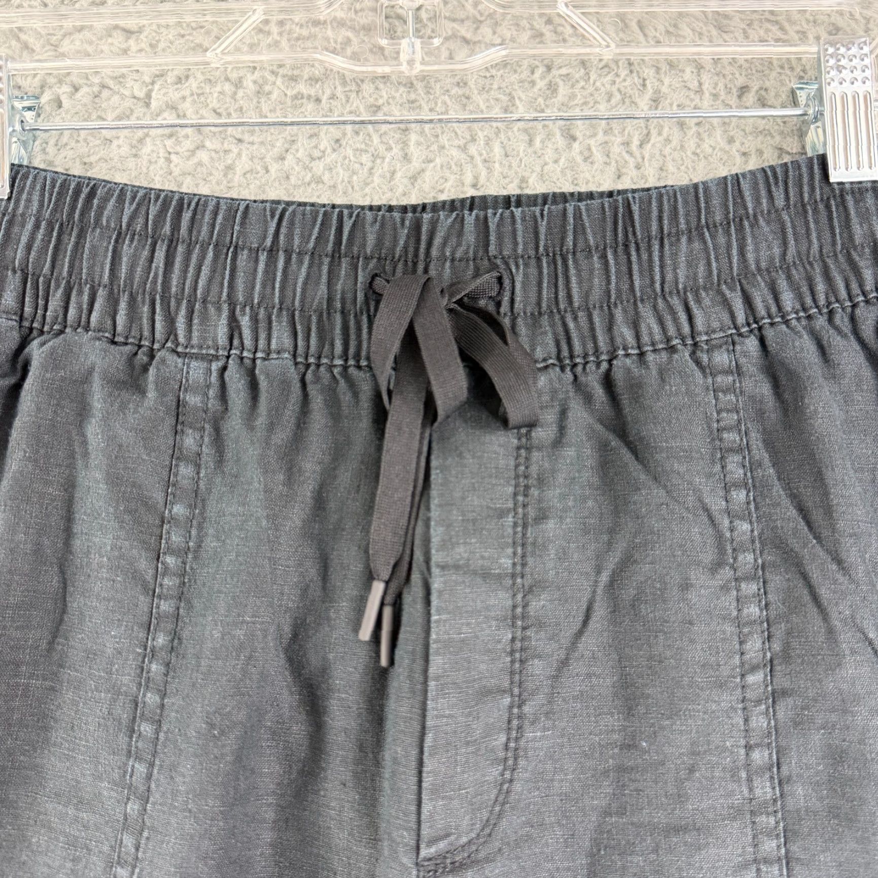 Athleta Athleta Retreat Linen Ankle Pant Womens S Black Pull On Drawstring Casual Size 28" / US 6 / IT 42 - 3 Thumbnail