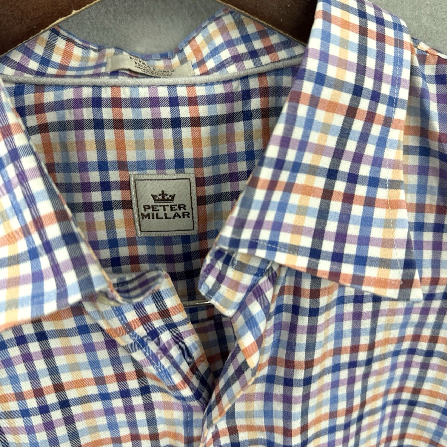 Peter Millar Peter Millar Shirt Mens XL Plaid Long Sleeved Button Front Blue Preppy Dad Golf Size US XL / EU 56 / 4 - 3 Thumbnail