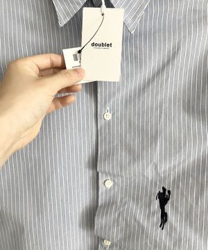 Doublet ACHIVAL! FW23 Doublet Runway Half Loose Stripe Shirt Size US XL / EU 56 / 4 - 5 Thumbnail