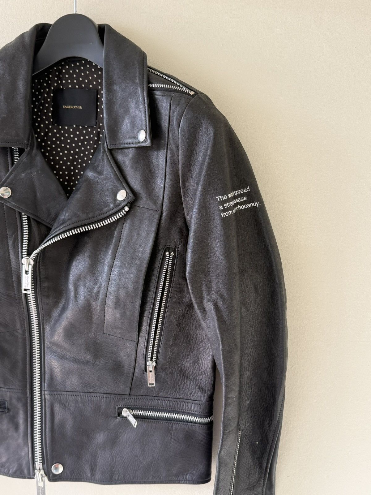 Undercover Undercover 14ss Psychocandy Black Leather Biker Jacket Size US S / EU 44-46 / 1 - 5 Thumbnail