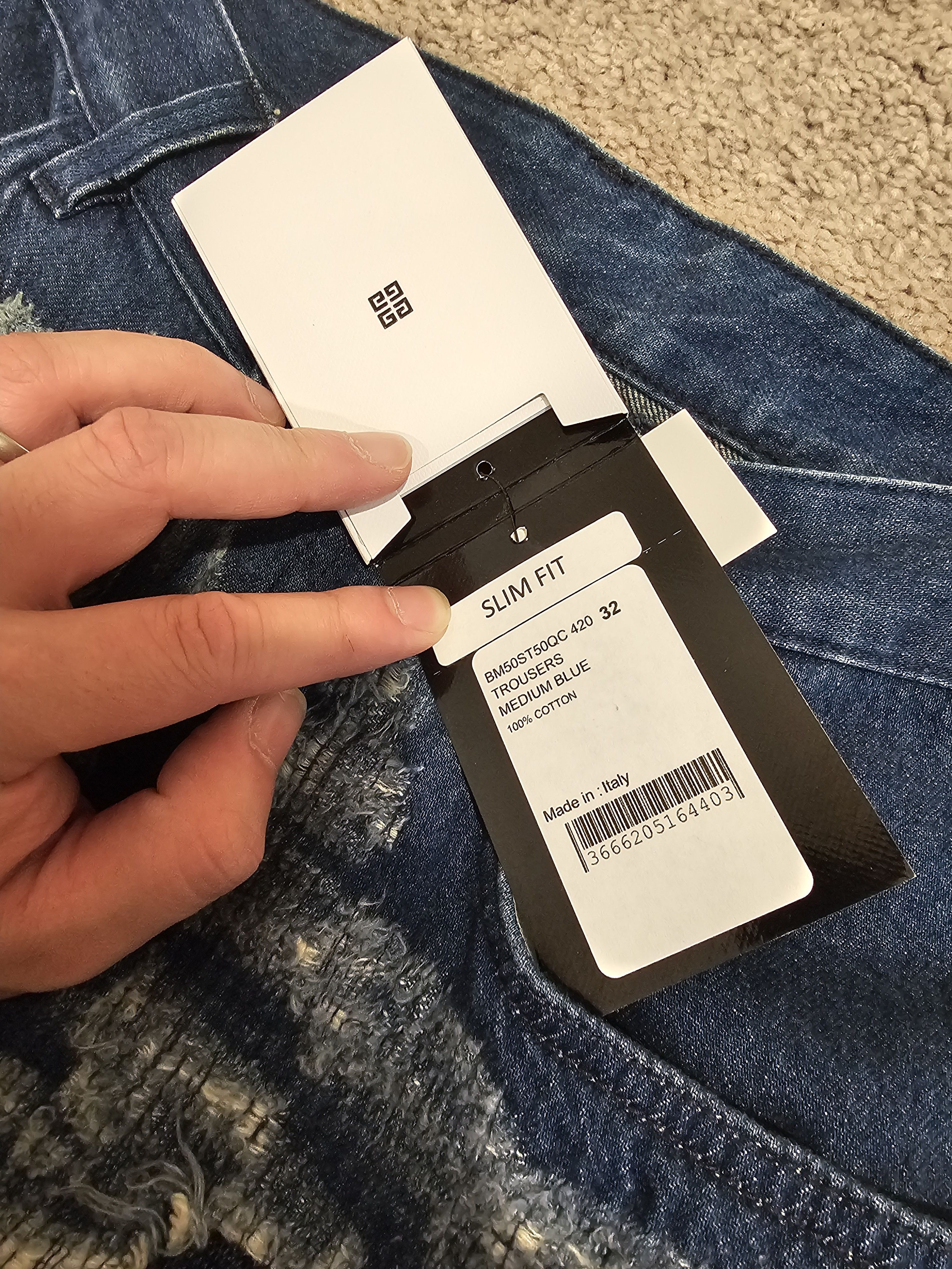 1017 ALYX 9SM × Ends Repair × Givenchy Givenchy Matthew Williams Distressed Boro Jeans AW22 ALYX Size US 32 / EU 48 - 3 Thumbnail