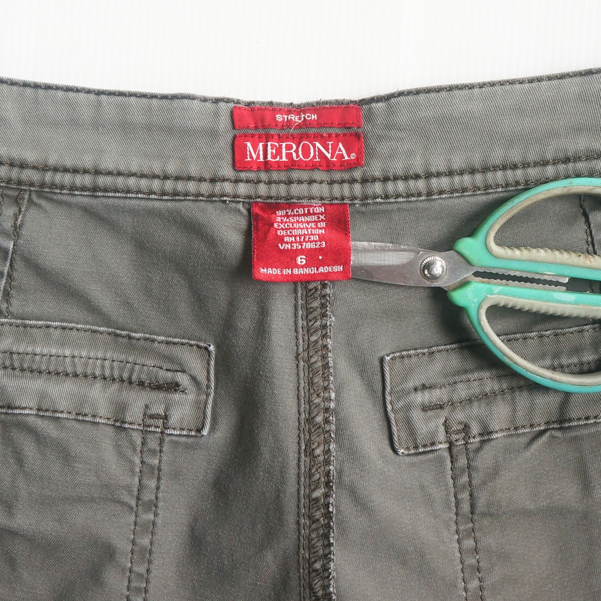 Merona MERONA Flared Stretch Cargo Pants Size 28" / US 6 / IT 42 - 6 Thumbnail