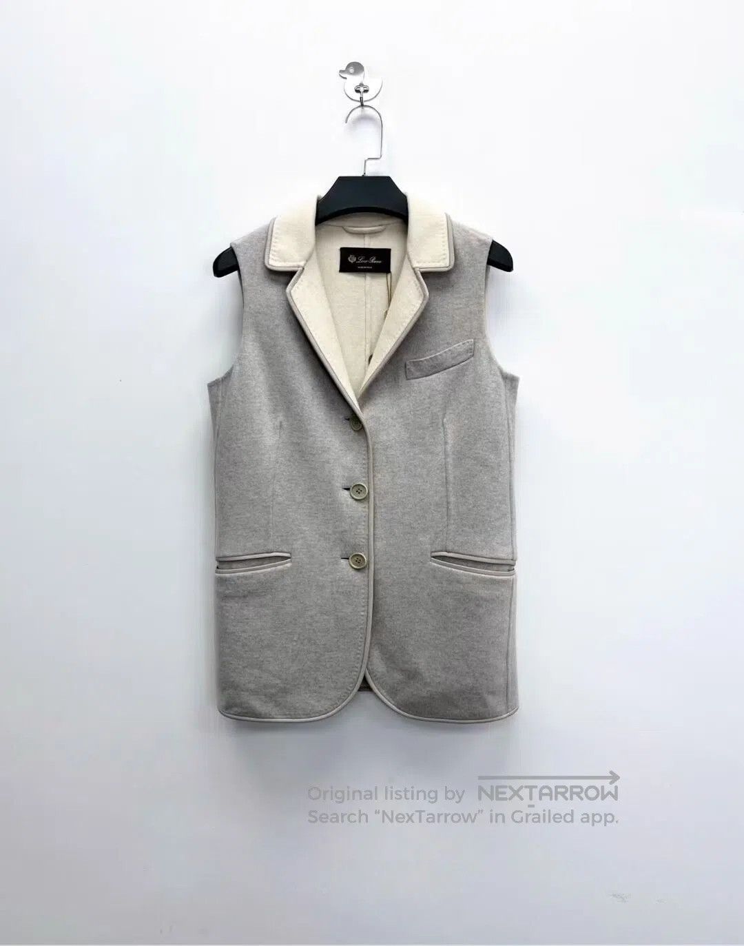 Loro Piana LORO PIANA SS25 New Arrival Light Grey Cashmere Vest| Size US S / EU 44-46 / 1 - 1 Thumbnail
