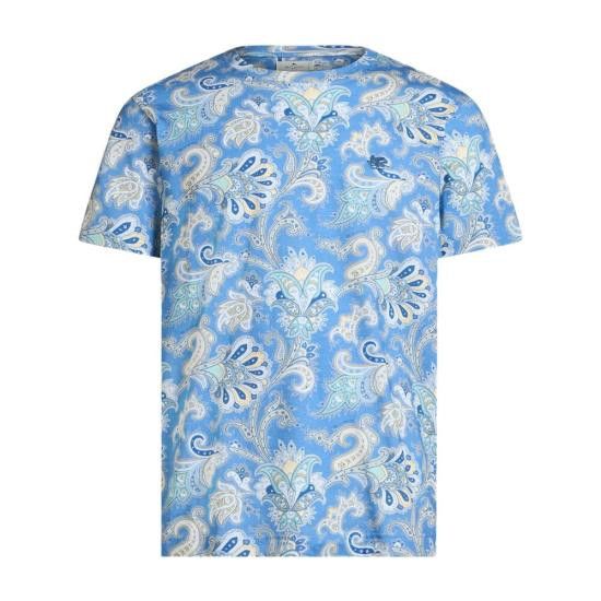 Etro ETRO Men T-Shirts AK584 MRMA0002 X0880 BLUE Size US XL / EU 56 / 4 - 1 Thumbnail