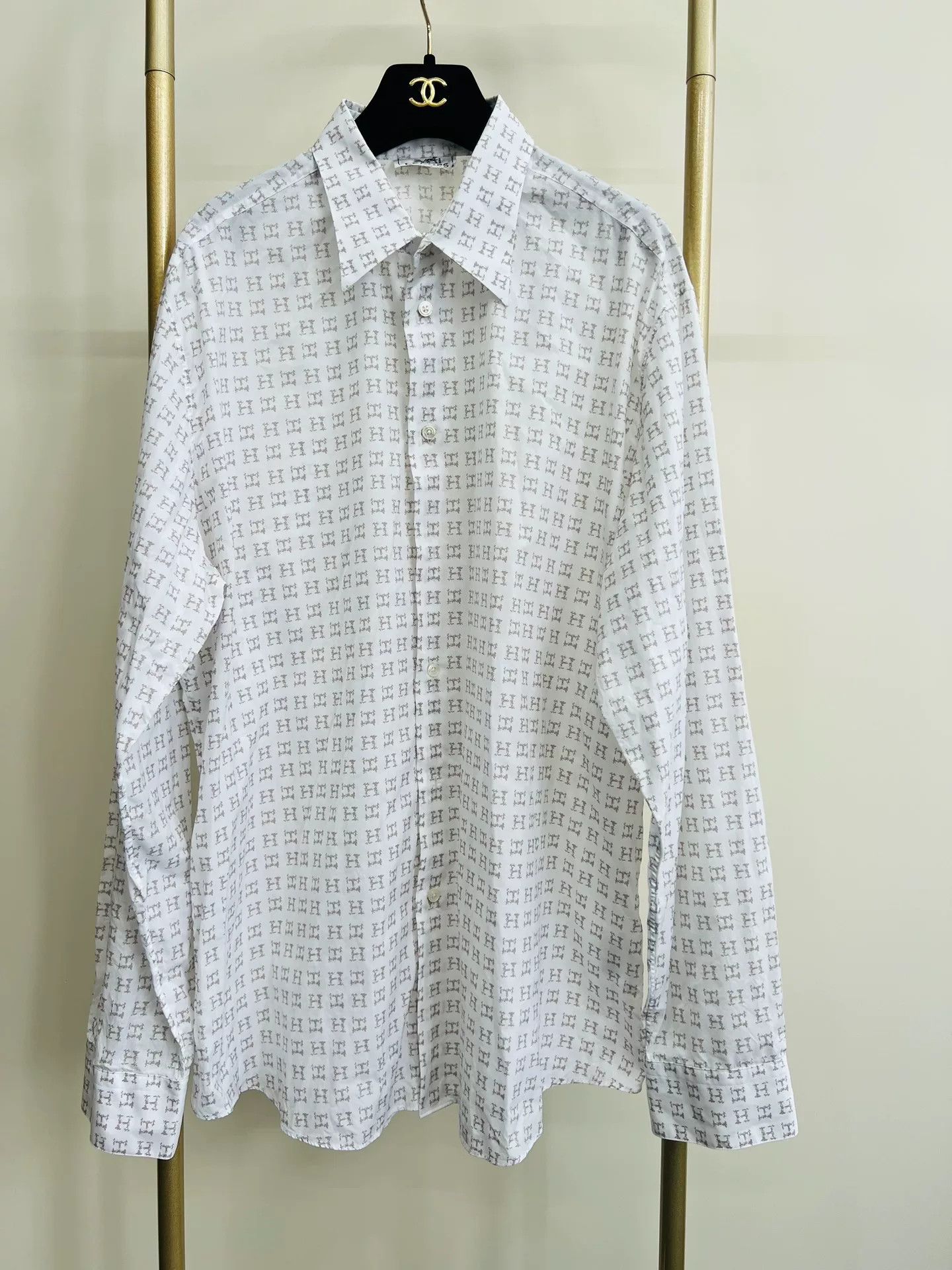 Hermes Monogram H Shirt Size 43