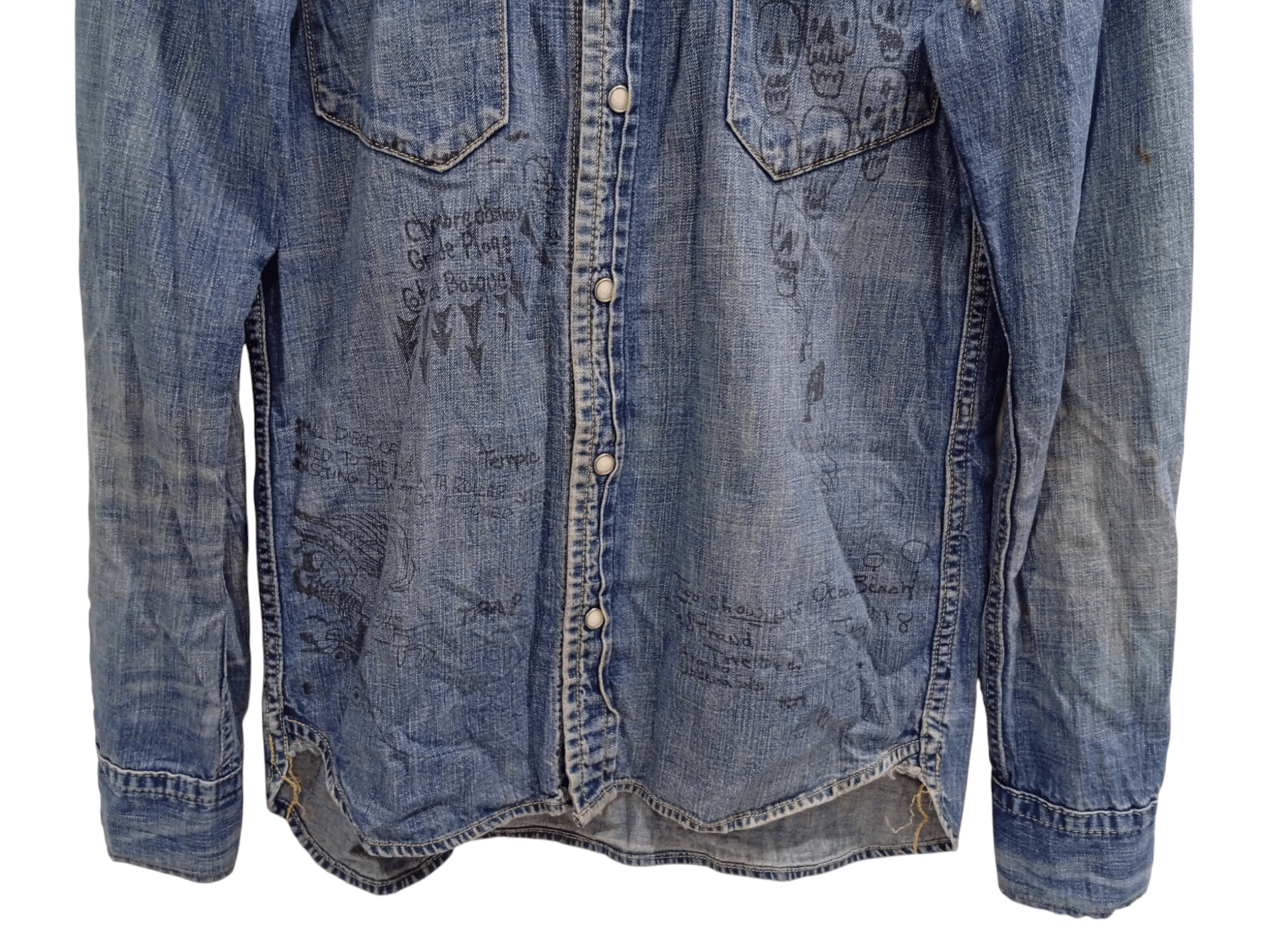 Japanese Brand × Remi Relief 🔥🔥Remi Relief Artwork Denim Chambray Shirt Size US M / EU 48-50 / 2 - 15 Thumbnail