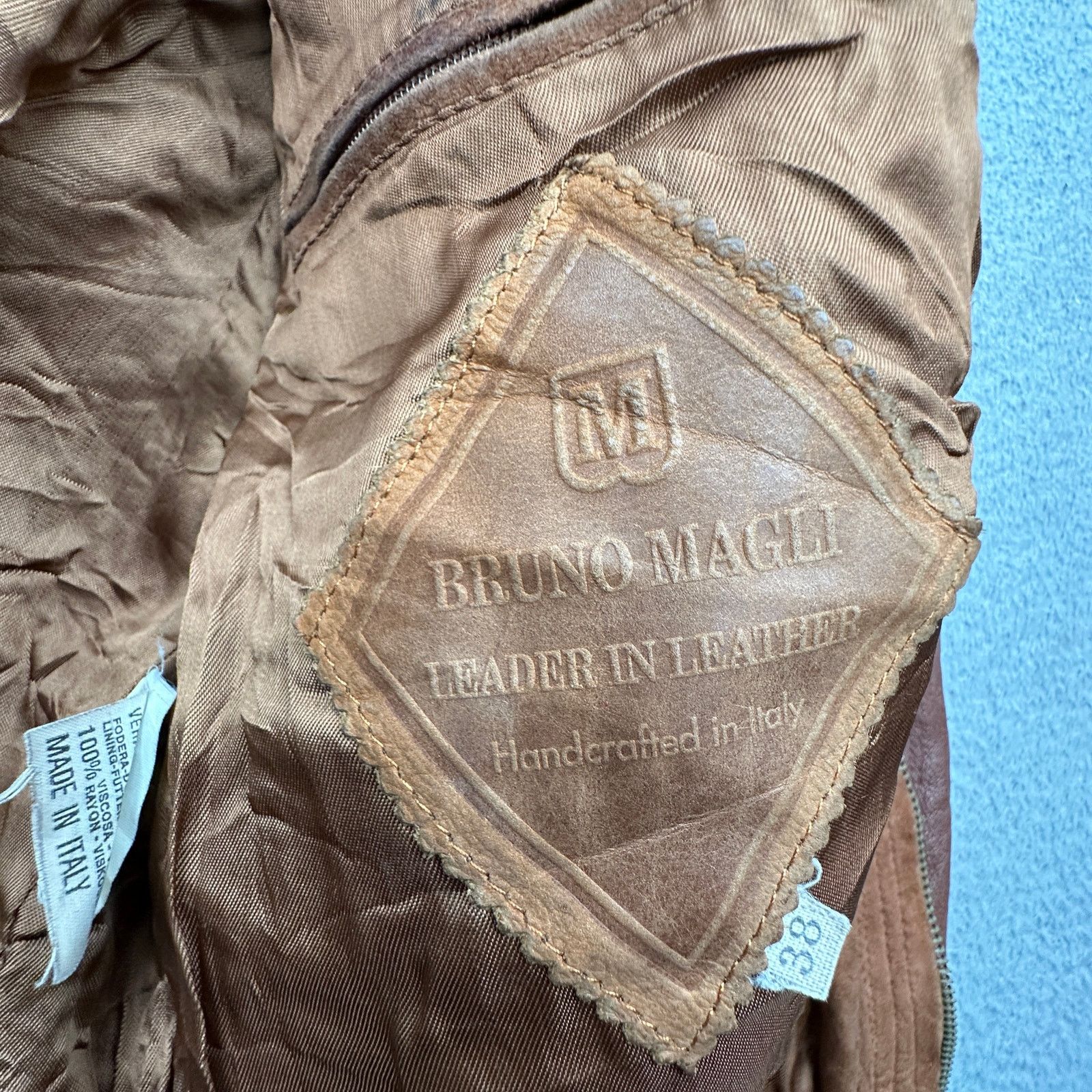 Bruno Magli Vintage Bruno Magli Bomber Suede Leather Jacket 38 Medium Size US M / EU 48-50 / 2 - 2 Thumbnail