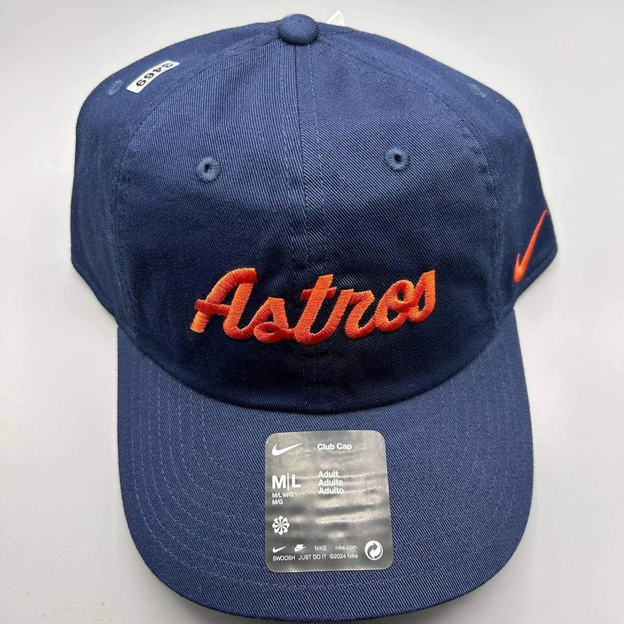 Nike Houston Astros x Nike Club Hat Men M-L Strap Back Cap Cotton Size ONE SIZE - 8 Thumbnail