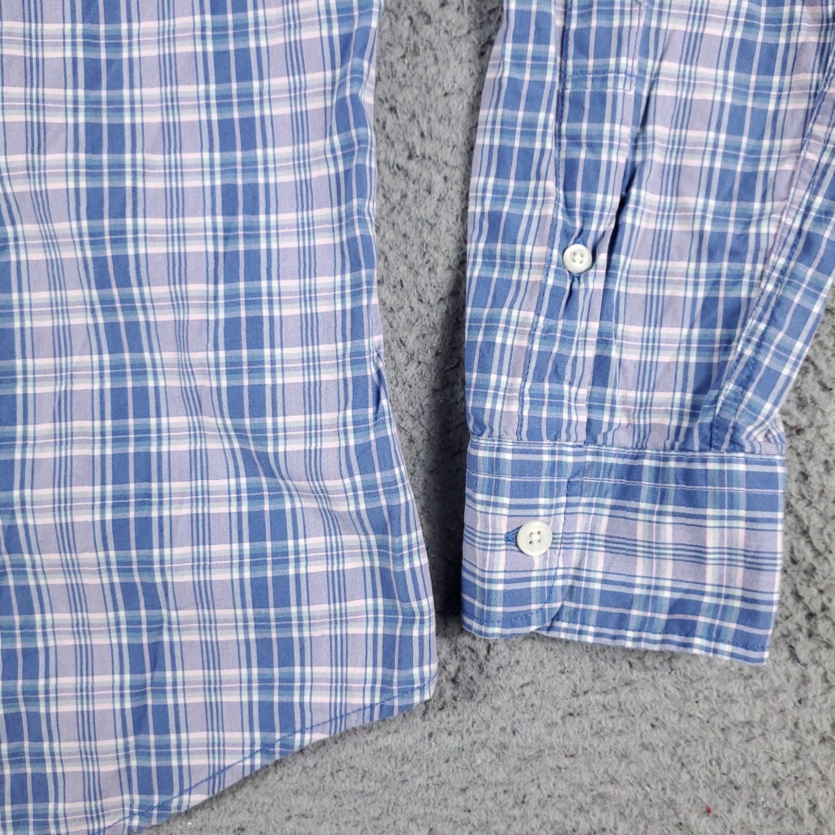 American Eagle Outfitters American Eagle Shirt Blue Plaid Button-Up Long Sleeve Casual Mens XS Size US XS / EU 42 / 0 - 4 Thumbnail