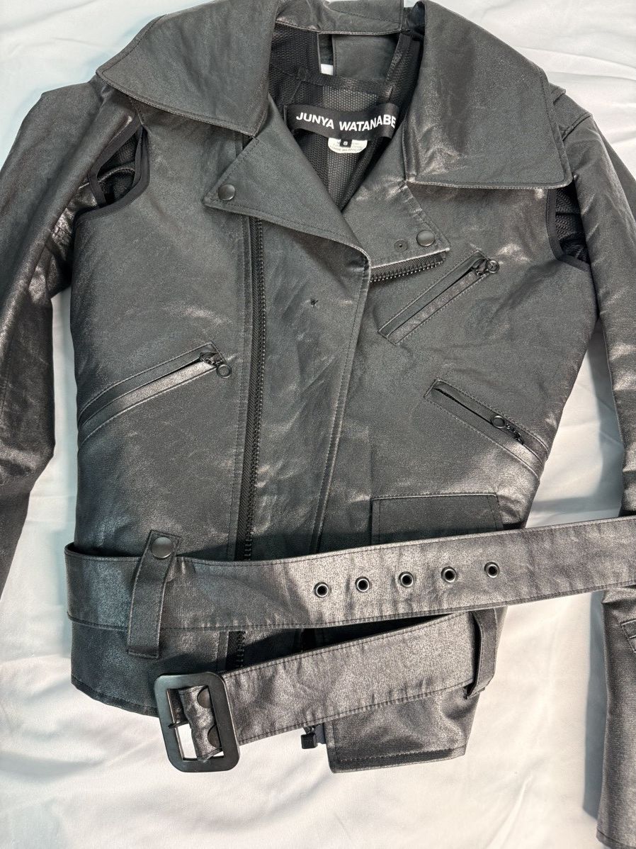 Junya Watanabe Junya Watanabe Metallic Biker Jacket Size S / US 4 / IT 40 - 5 Thumbnail