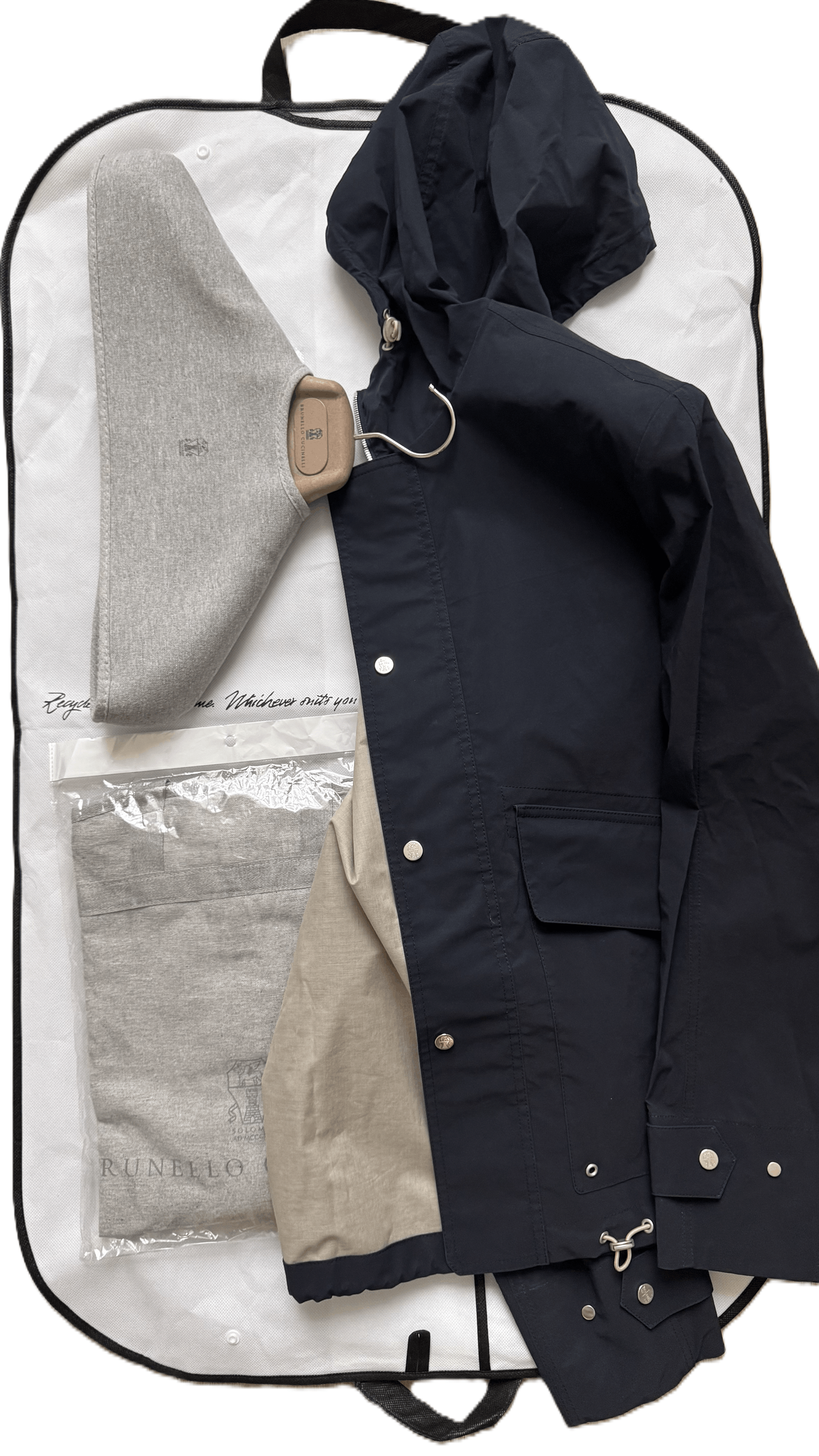 Brunello Cucinelli Cotton-Shell Waterproof Hooded Short Parka MR4566531P Size US M / EU 48-50 / 2 - 12 Thumbnail