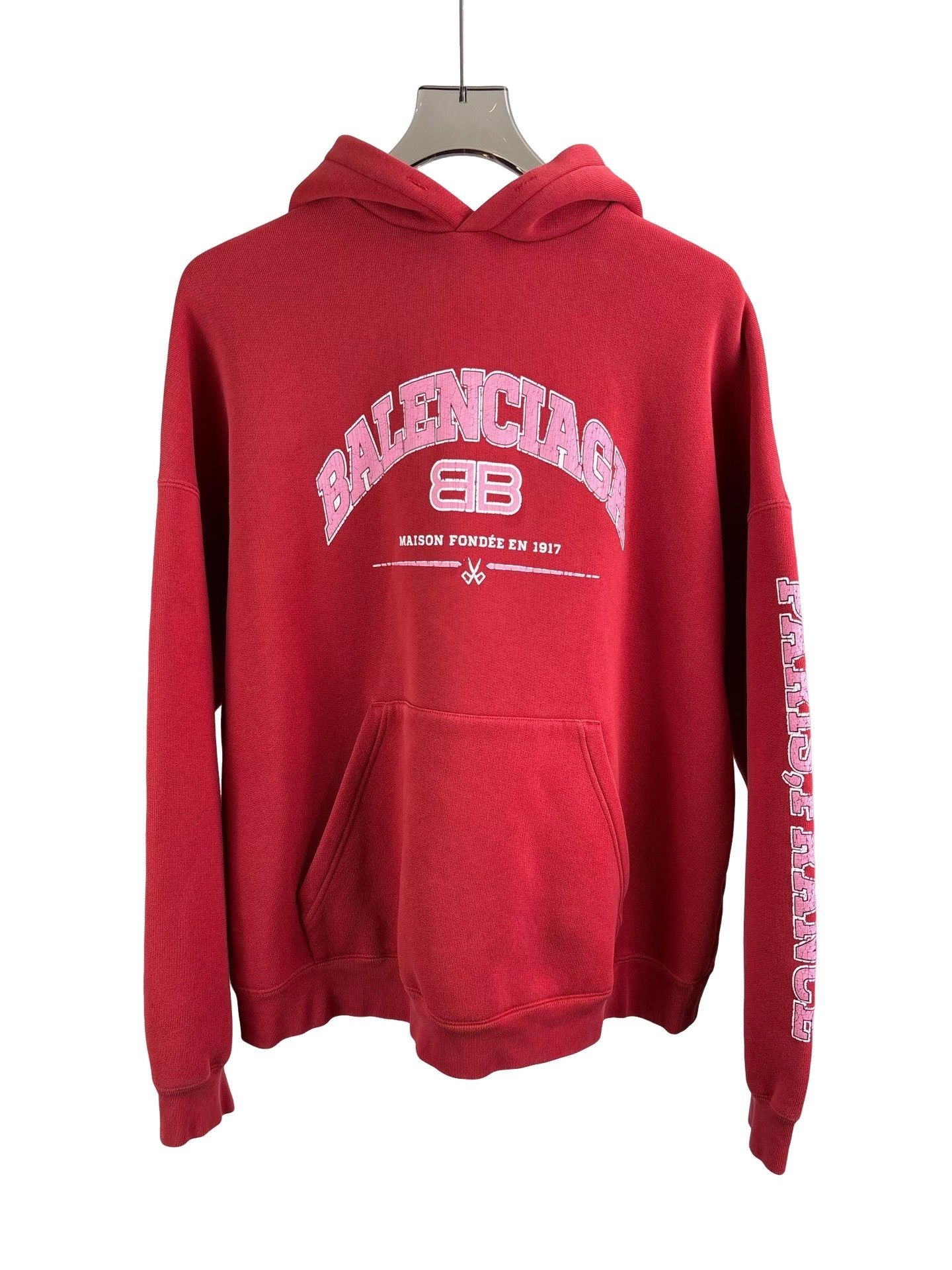 Balenciaga Balenciaga Distressed Scissors Logo Hoodie L Size US L / EU 52-54 / 3 - 1 Thumbnail