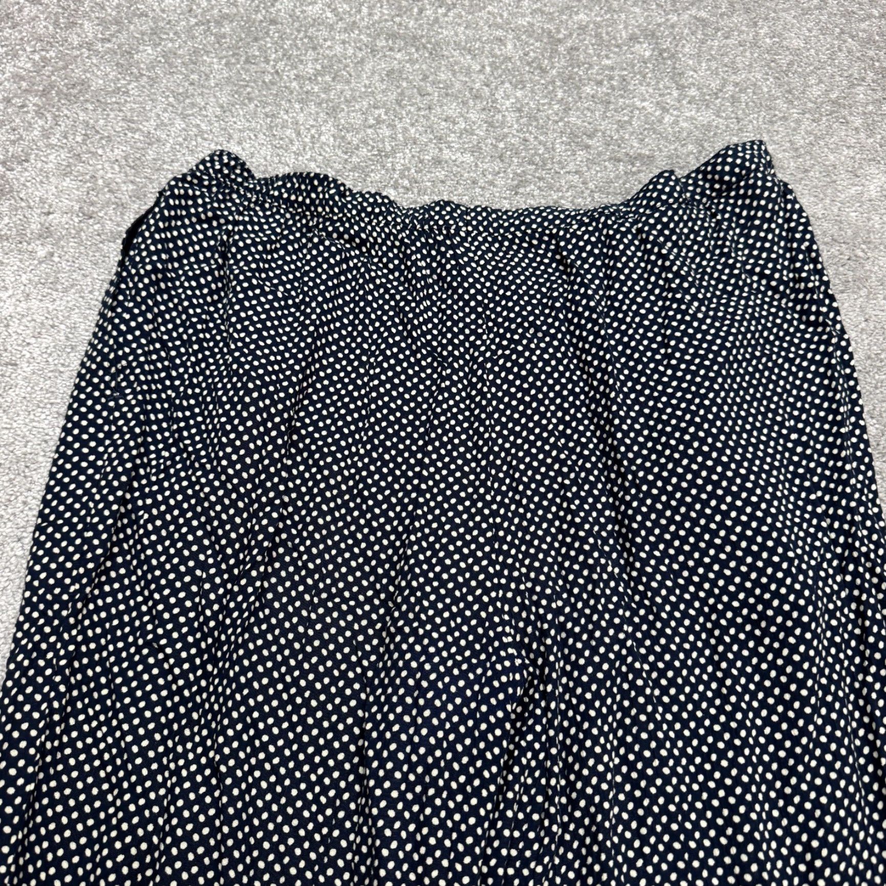 Marks & Spencer VINTAGE Marks & Spencer St Michael Polka Print Pants Women UK14 Navy Polka 90s Casual Pants Women UK14 Navy Size 36" / US 14 / IT 50 - 4 Thumbnail