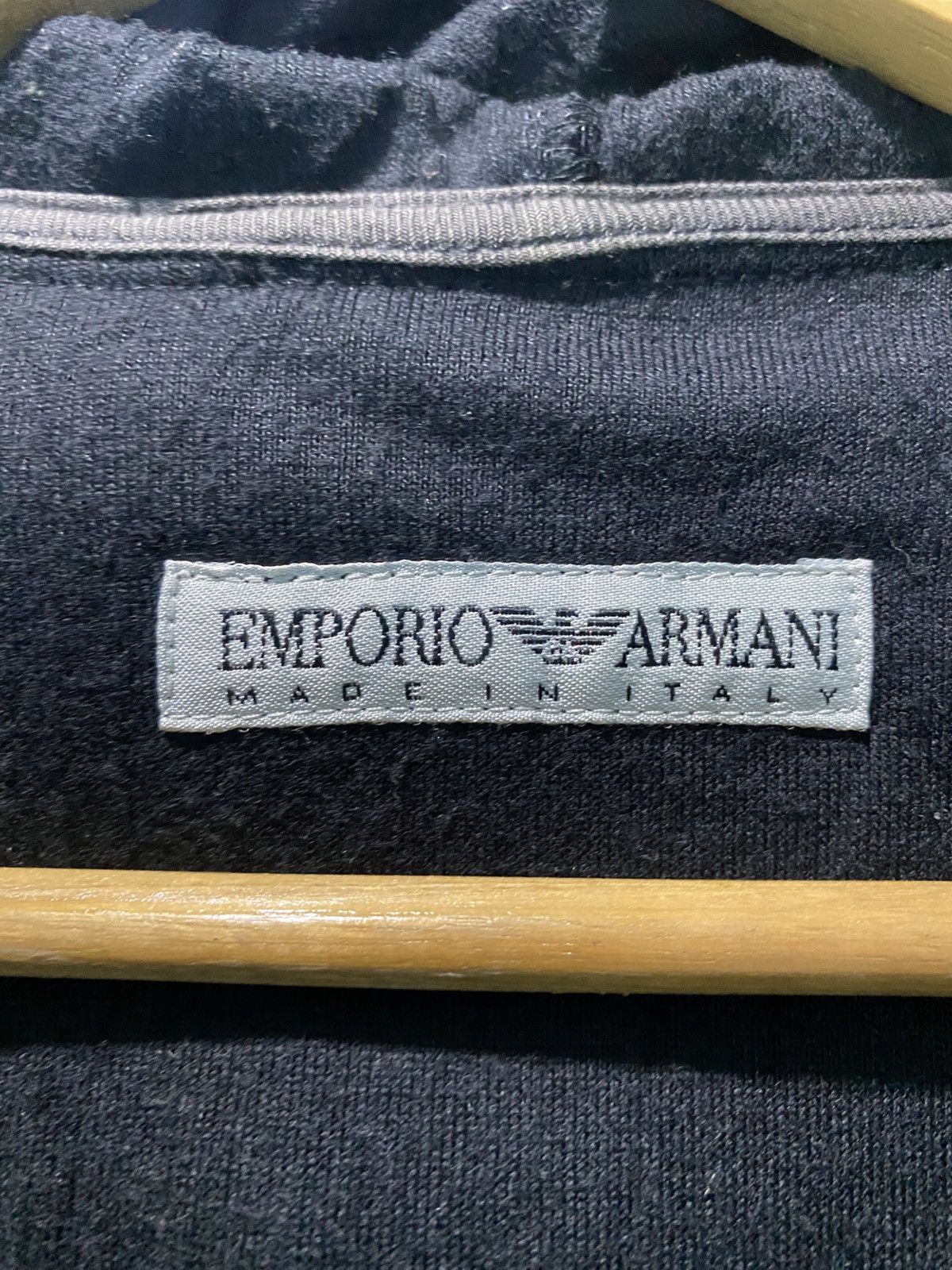 Emporio Armani Emporio Armani Hooded Zip Jacket Wool Knit Minimalist Style Size US S / EU 44-46 / 1 - 11 Thumbnail