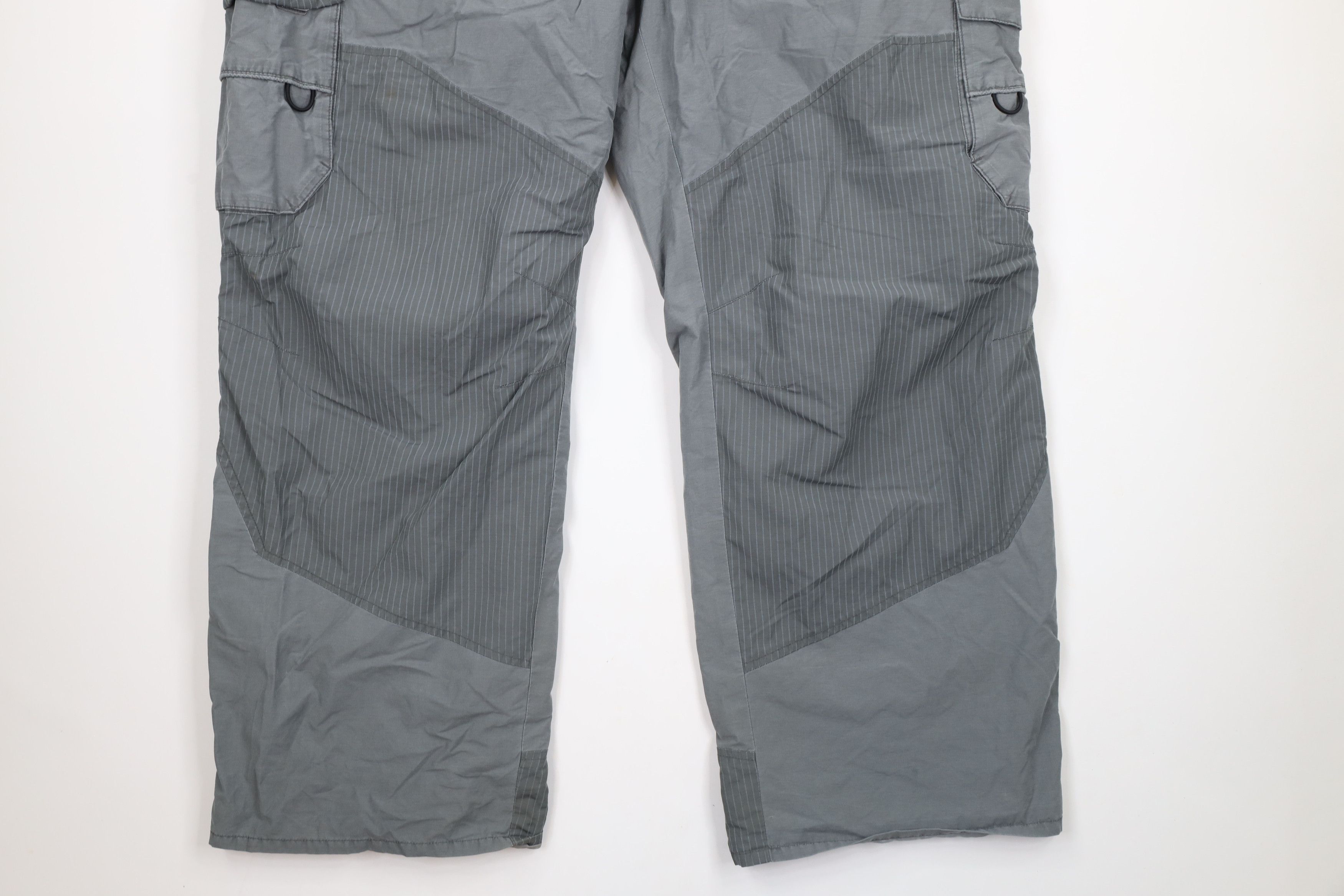 Vintage Vintage 90s Streetwear Lined Belted Wide Leg Pants Gray Size US 38 / EU 54 - 4 Thumbnail