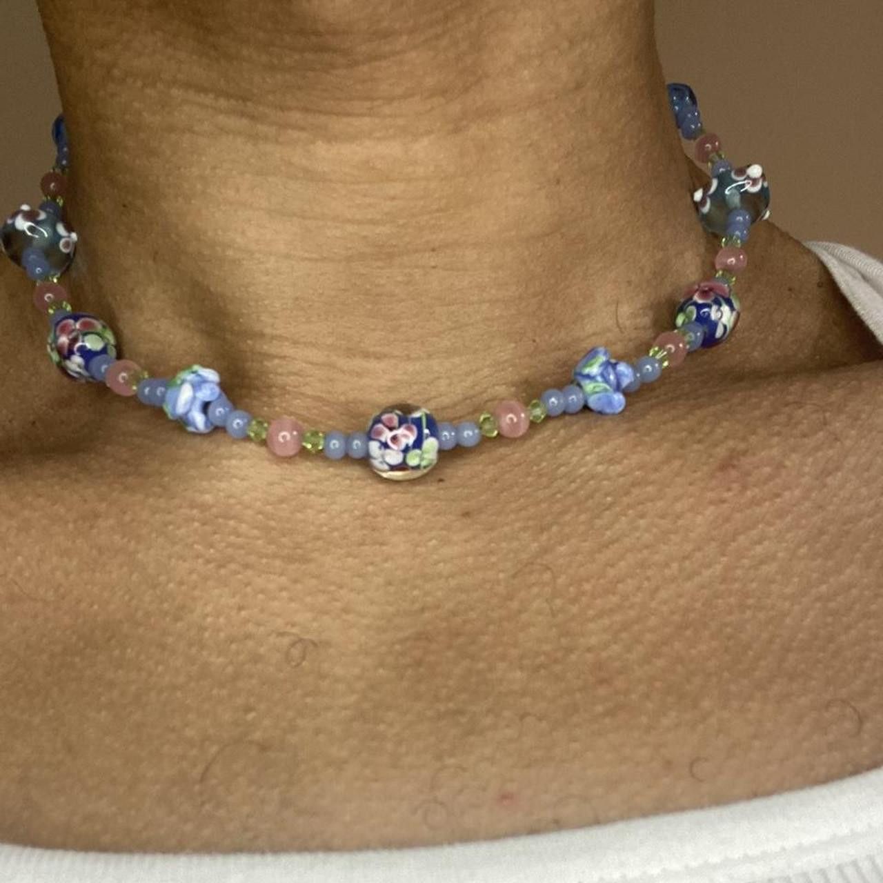 Jewelry × Other PINK PASTEL FLORAL BEADED CHOKER NECKLACE Size ONE SIZE - 3 Thumbnail