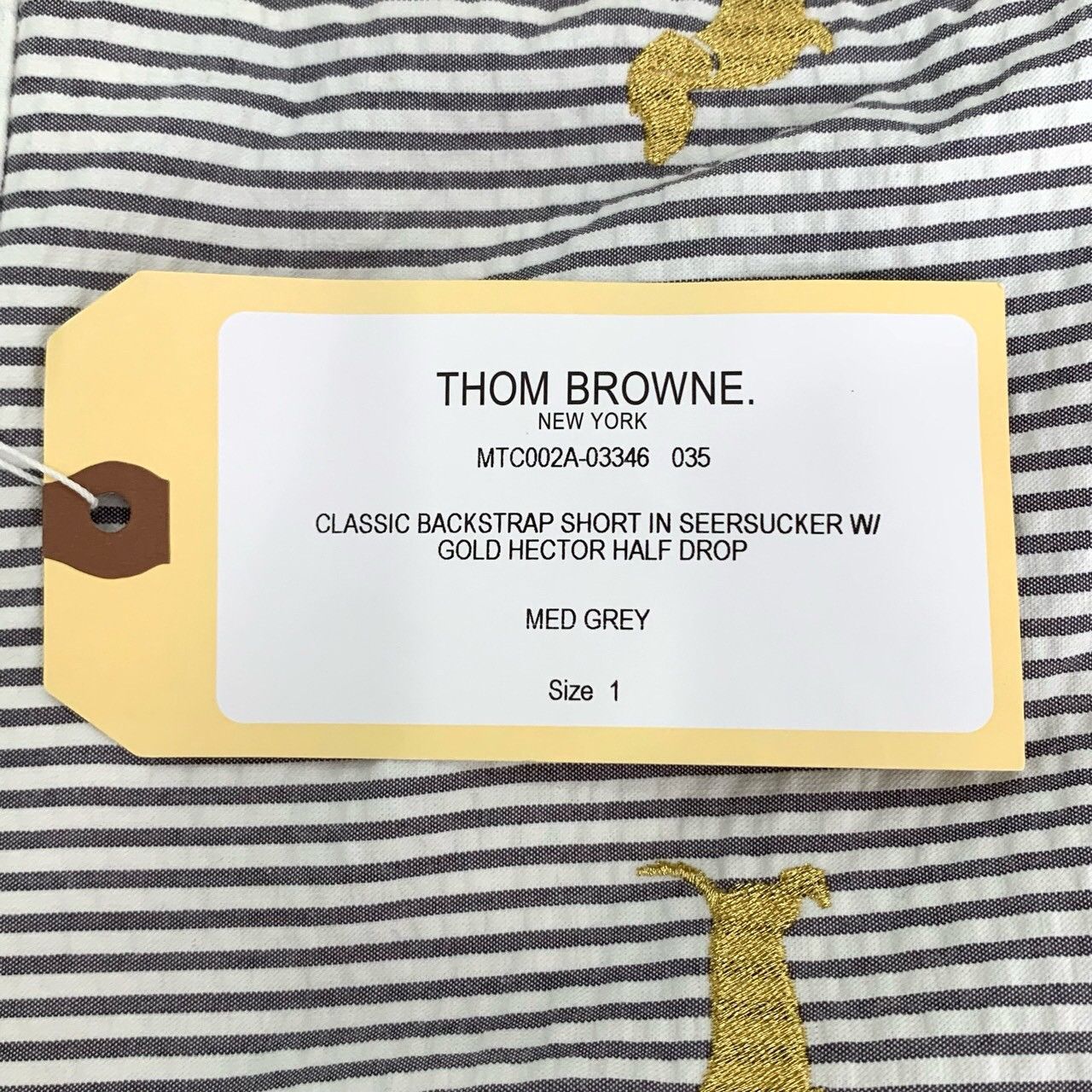Thom Browne Thom Browne Gold Thread Dog Grey Cotton Shorts Size US 36 / EU 52 - 6 Thumbnail