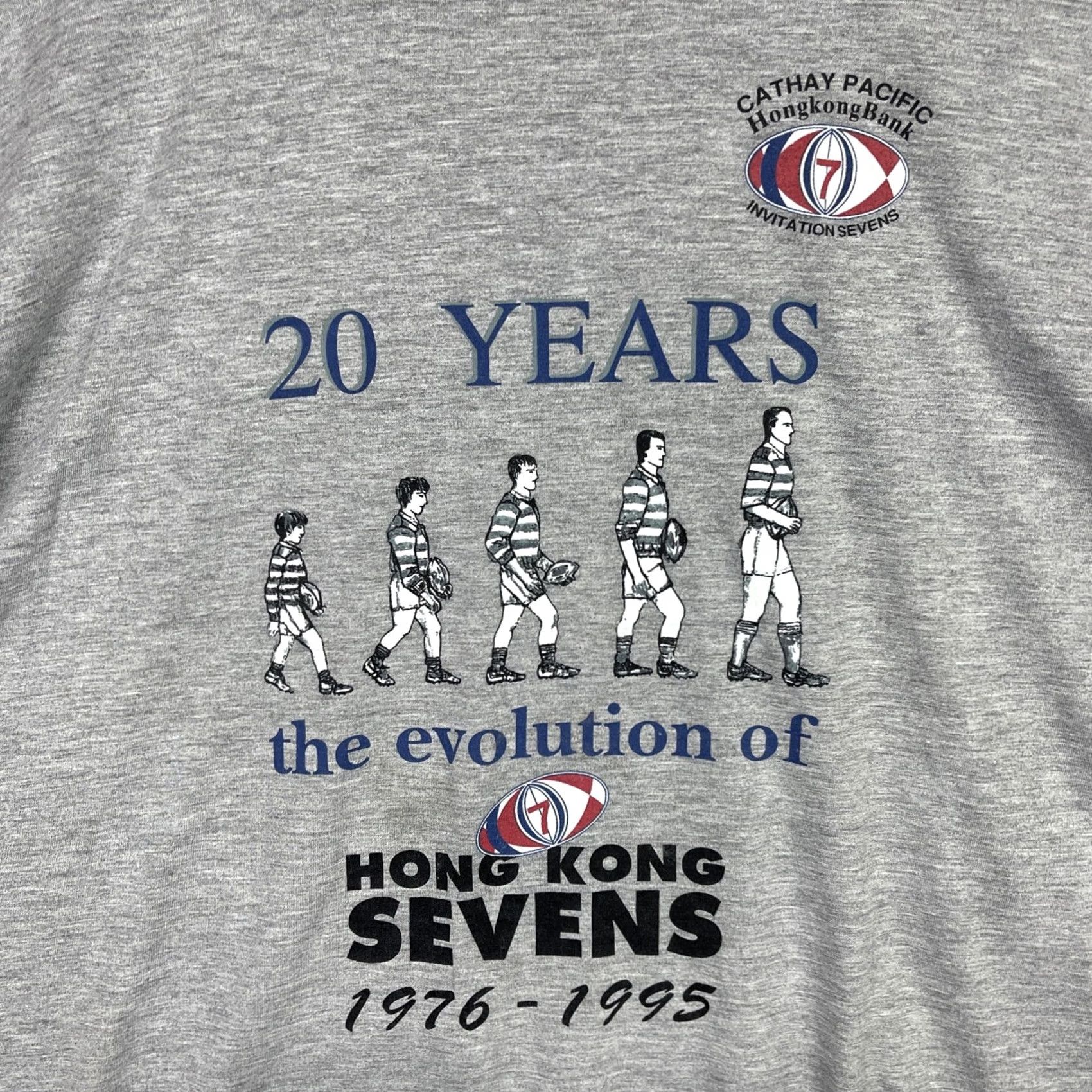 Reebok VINTAGE Reebok Hong Kong Sevens Shirt Mens 2XL Gray Rugby 90s Sports Tournament Size US XXL / EU 58 / 5 - 4 Thumbnail