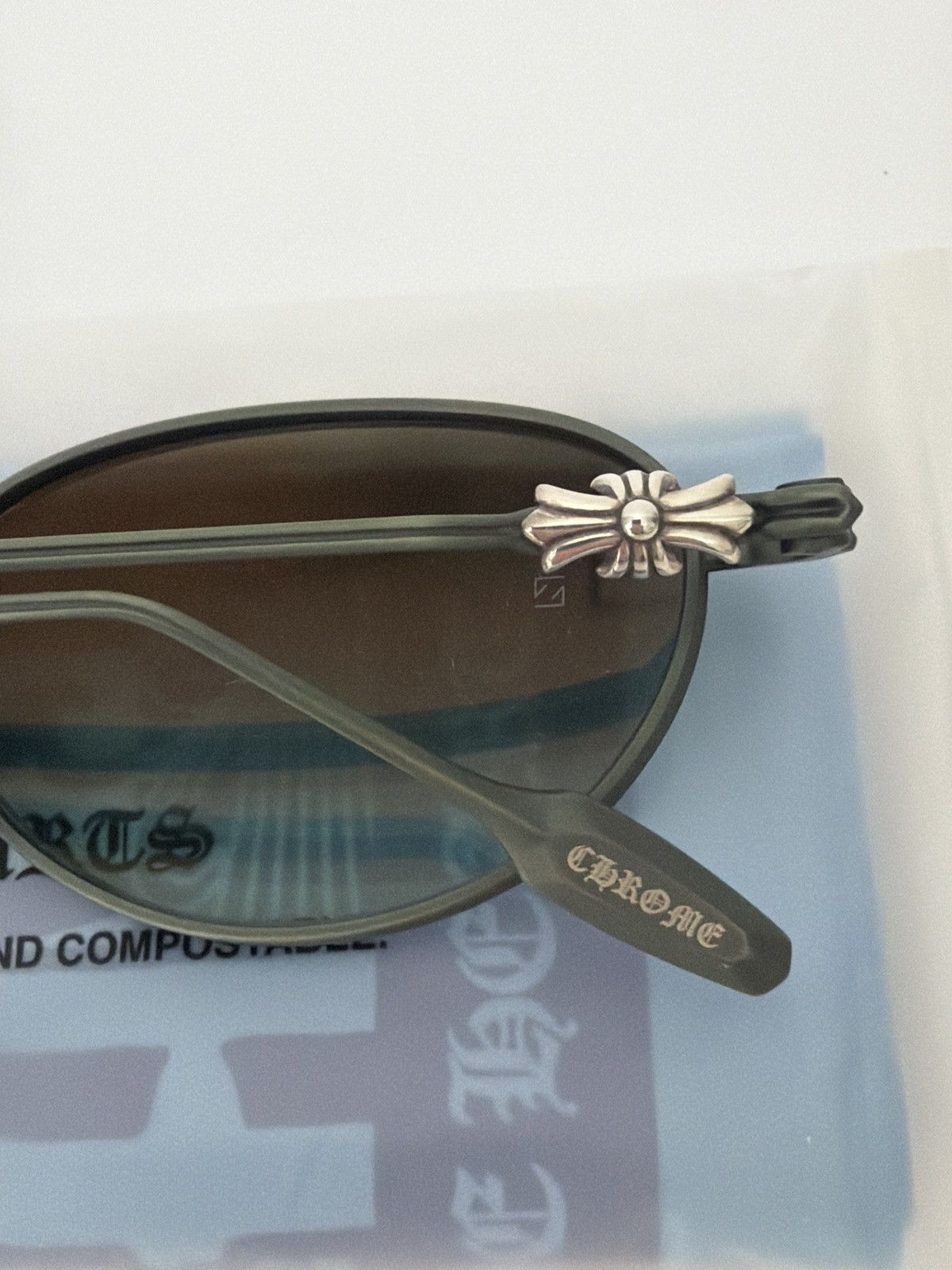 Chrome Hearts Chrome Hearts Clitorial Brushed Dark Olive 53-22-143 BDOLV Size ONE SIZE - 4 Thumbnail