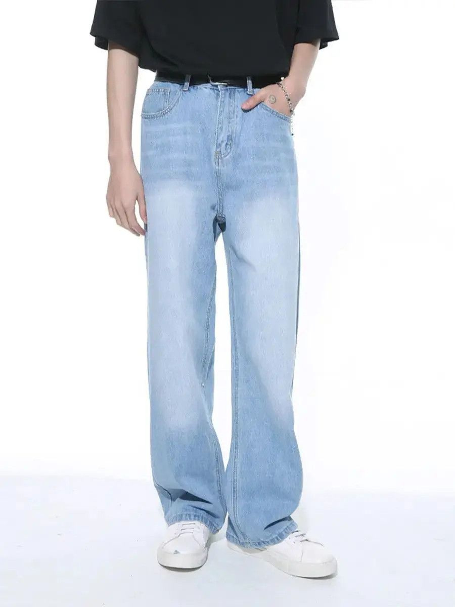 Japanese Brand Retro loose high street straight leg jeans Size US 32 / EU 48 - 4 Thumbnail