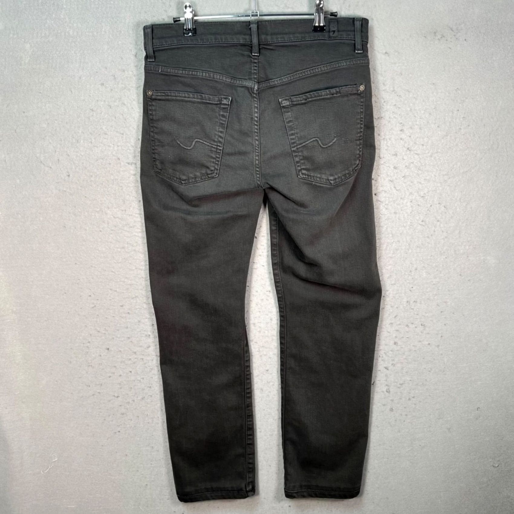 7 For All Mankind 7 For All Mankind Jeans Slim Luxury Slimmy Luxe Performance Gray 31 Mens 5-Pocket Denim Cotton Blend Zip Modern Straight Vintage No N/A Size US 31 - 2 Thumbnail