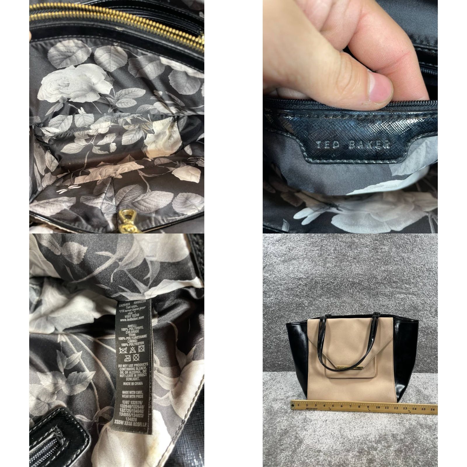 Ted Baker Ted Baker Bags Womens Brown Black Large Tote Inner Zip Pocket Double Handle Strap Size ONE SIZE - 8 Thumbnail