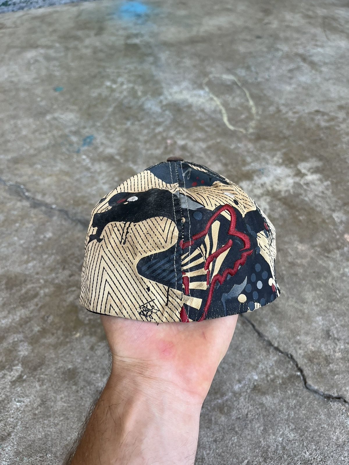 Affliction × Fox Racing × Southpole Crazy Y2K Grunge Embroidered Fox Fitted Cap Size ONE SIZE - 3 Thumbnail