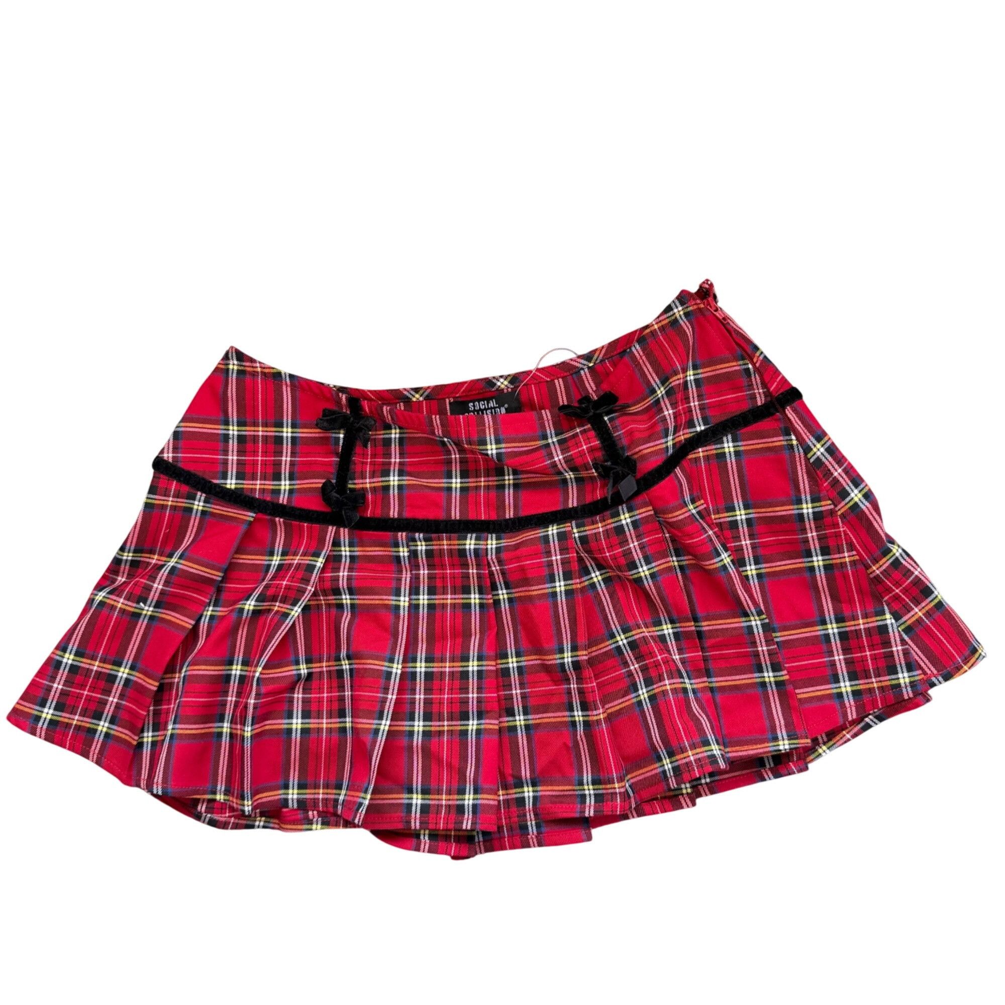 Other Social Collison Punk Plaid Pleated School Girl Mini Skirt S Size 25" / US 0 / IT 36 - 1 Thumbnail