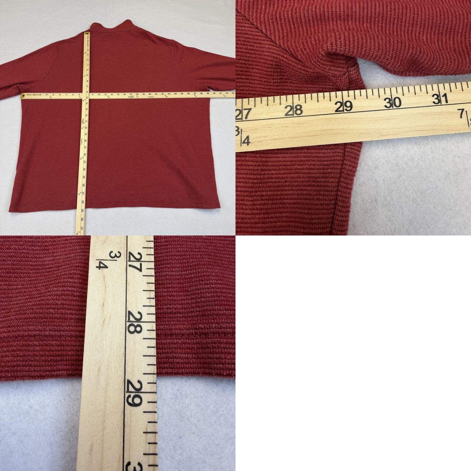 Vineyard Vines Vineyard Vines Sweater Mens 2XB Red Quarter Zip Mock Neck Whale Logo Pullover Size US XXL / EU 58 / 5 - 8 Thumbnail