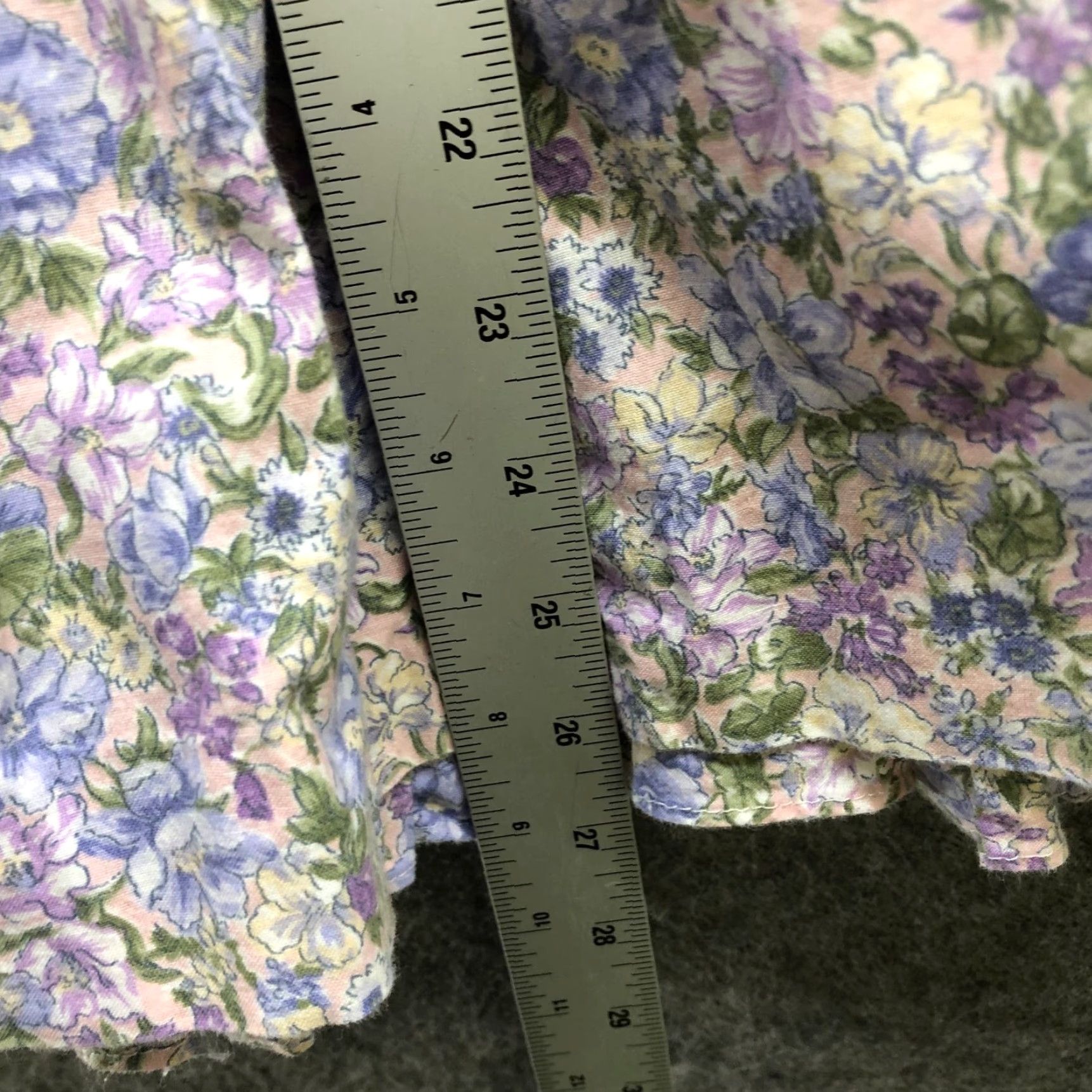 Vintage VINTAGE Girls 6X Floral Dress Puff Sleeve Purple A-Line Prairie Cottagecore 80s Size ONE SIZE - 6 Thumbnail
