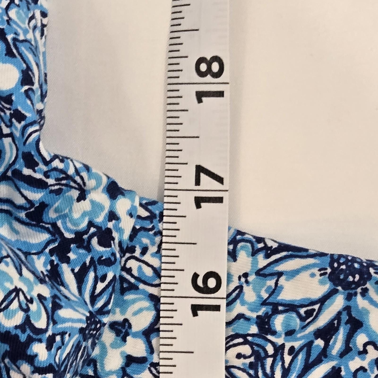 Designer Lilly Pulitzer Dress Blue Blooming Together Flowers Size XS Size XS / US 0-2 / IT 36-38 - 5 Thumbnail