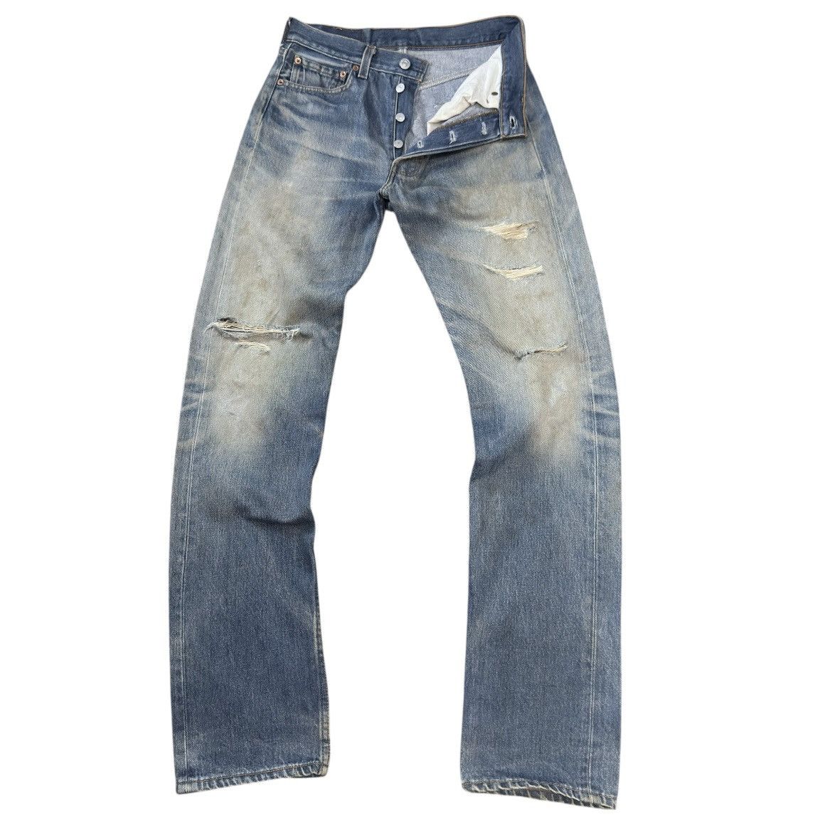 Levi's Vintage Clothing 🇺🇸 Vintage 1995 Levis 501 Made in Usa Distressed Dirty Washed Size US 29 - 1 Thumbnail