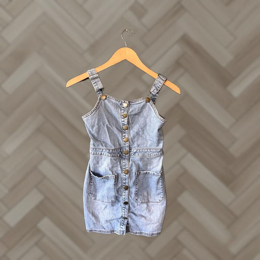 Billabong VINTAGE Billabong Womens Denim Jumpsuit Coveralls Sleeveless Size M Blue Denim One-Piece Women Size 32" / US 10 / IT 46 - 1 Thumbnail