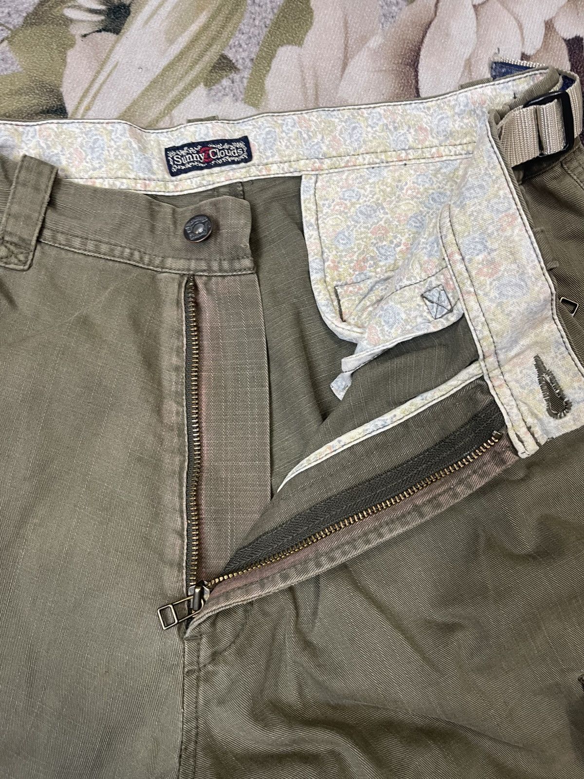 Japanese Brand Sunny Clouds Cargo Pant Green Military Colour Size US 33 - 4 Thumbnail