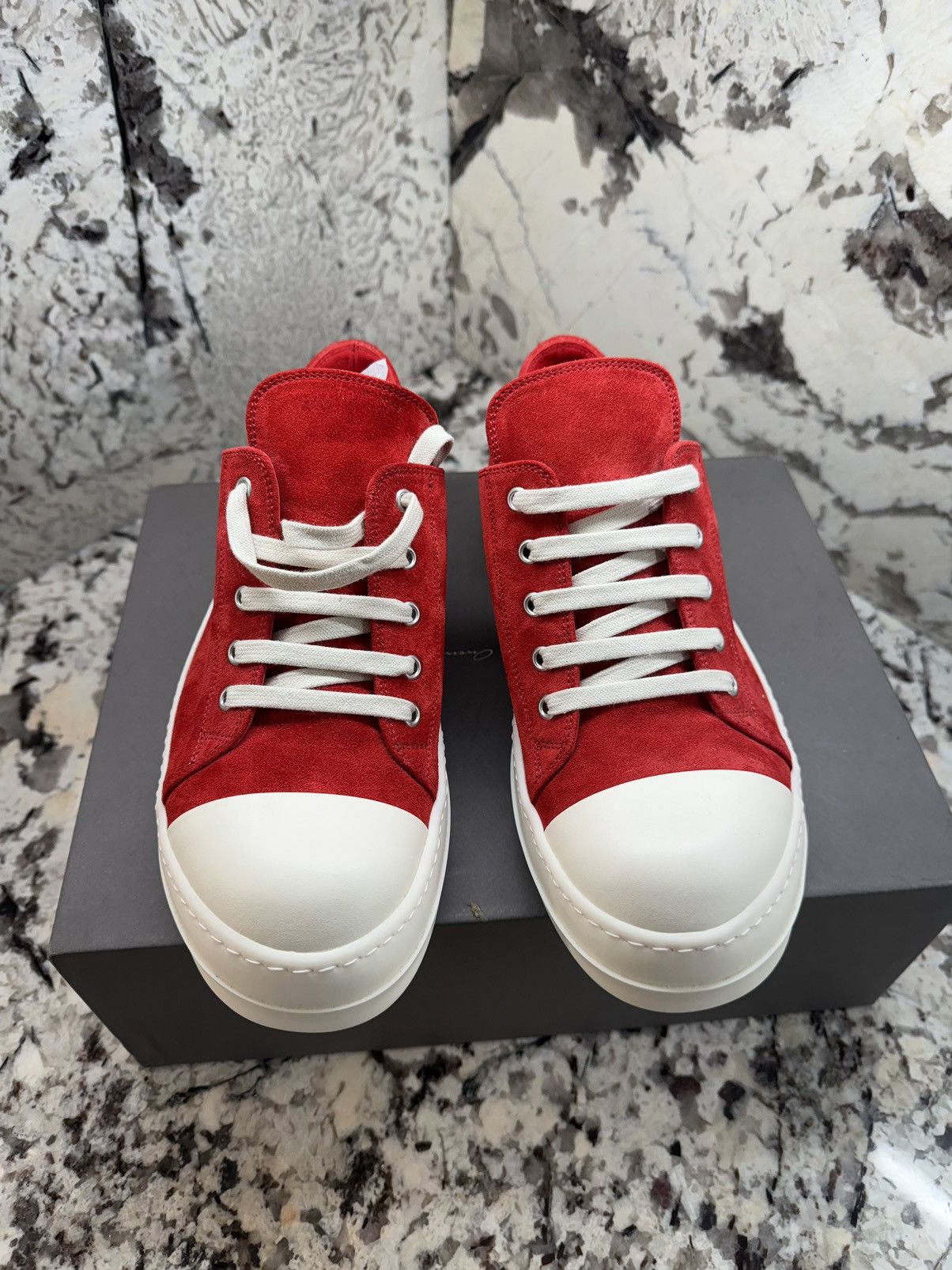 Rick Owens Rick Owens Extreme Lo Red Suede Trainers Size 41 Size US 8 / EU 41 - 2 Thumbnail