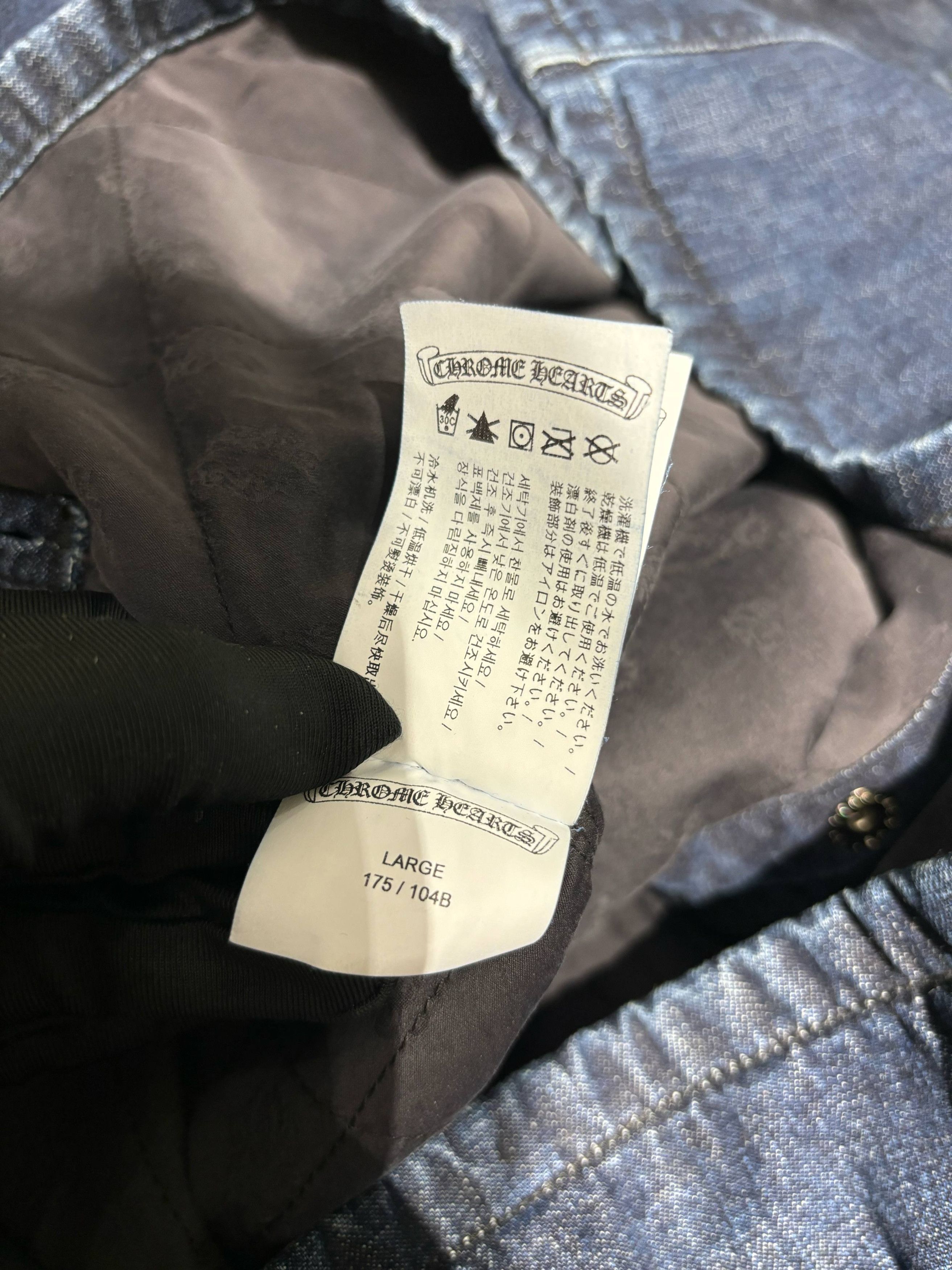 Chrome Hearts Chrome Hearts Blue & White Script Padded Denim Jacket Size US L / EU 52-54 / 3 - 11 Thumbnail