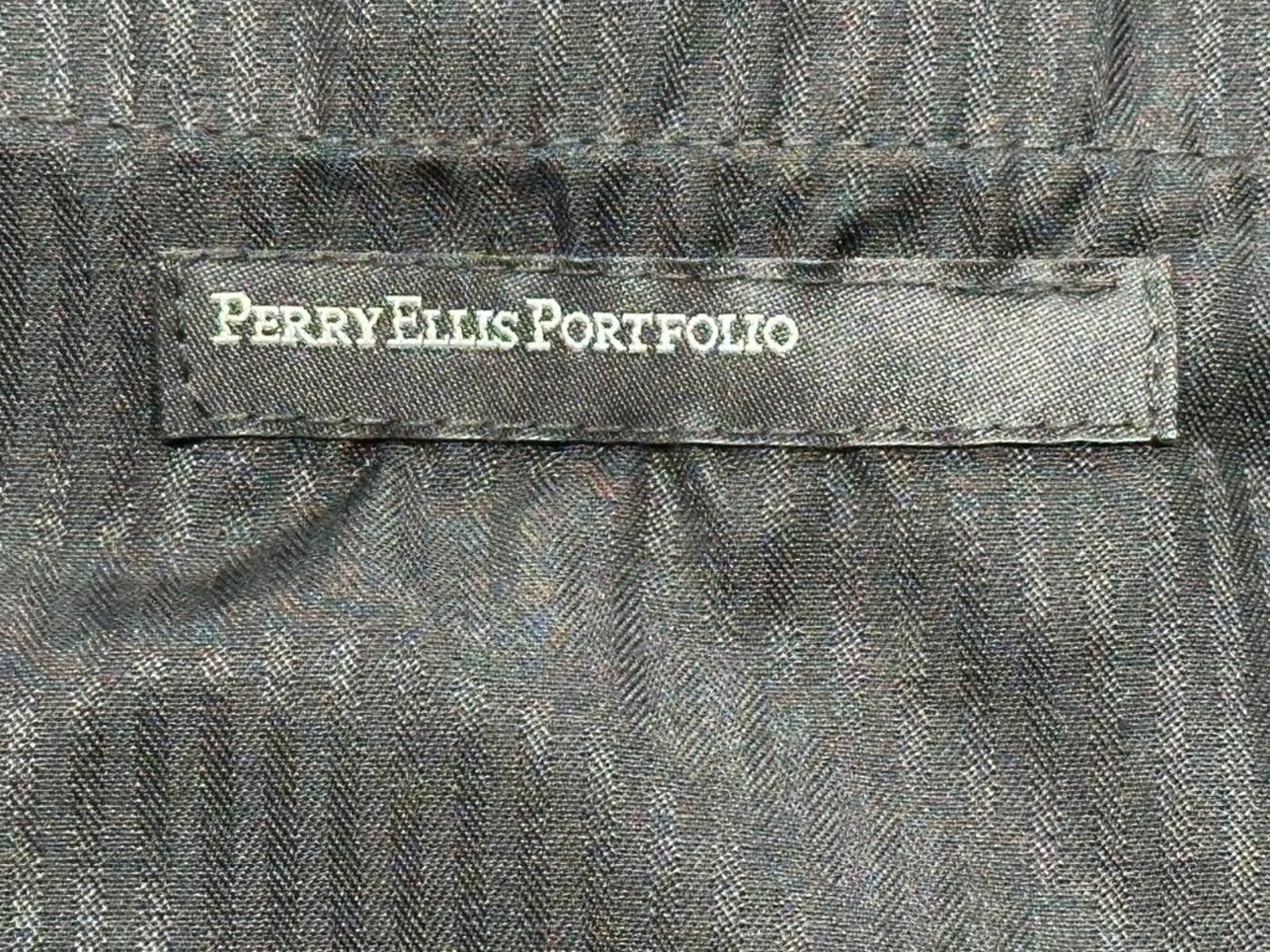 Perry Ellis Perry Ellis Portfolio Cotton Flat Front Chinos Black 42/30 Size US 42 / EU 58 - 4 Thumbnail