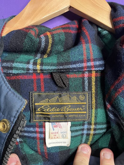 Vintage Vintage 90s Eddie Bauer flannel lined trench jacket | Grailed